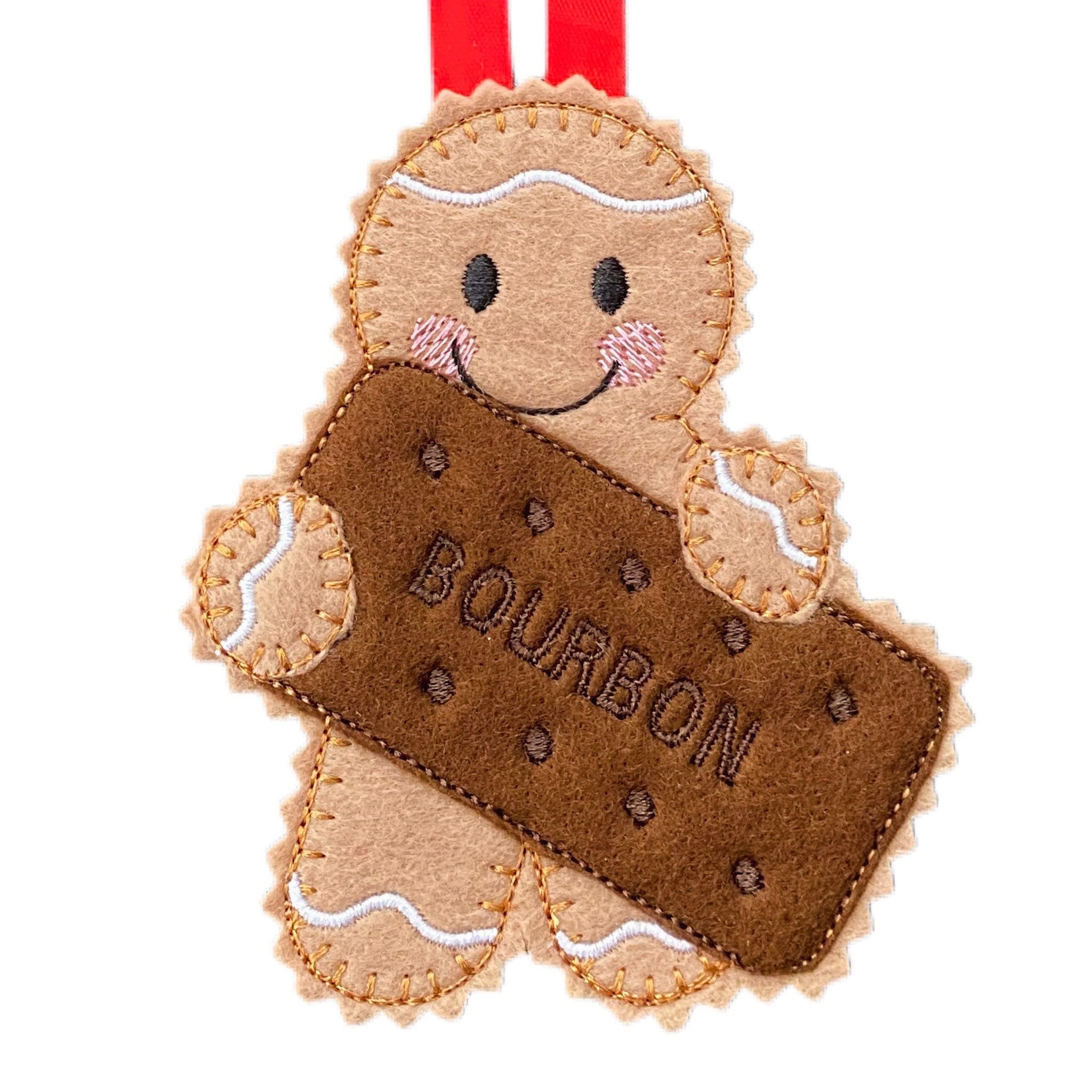 Bourbon Biscuit Gingerbread Man Felt Decoration — image 2