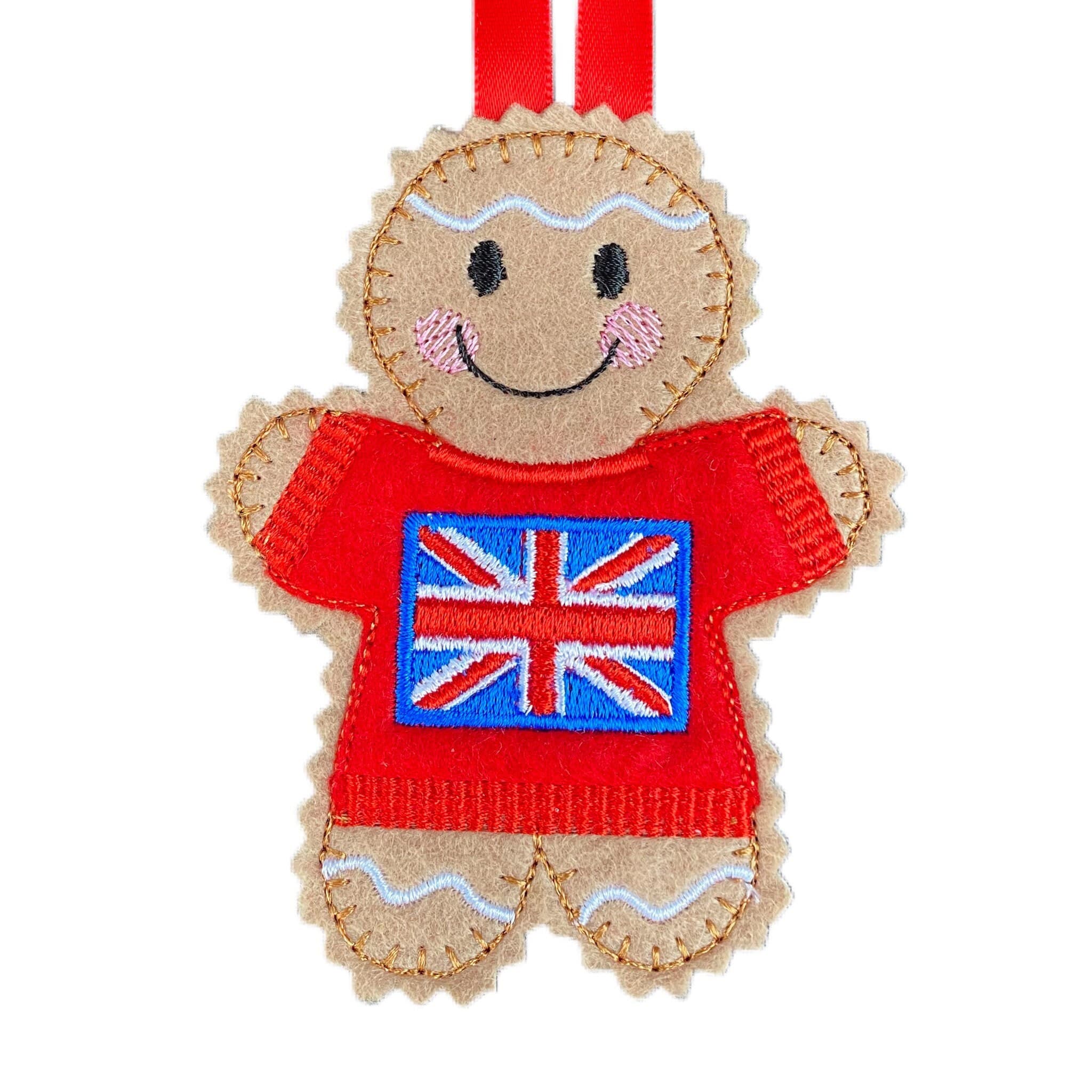 Union Jack Gingerbread Man Felt Decoration — image 2