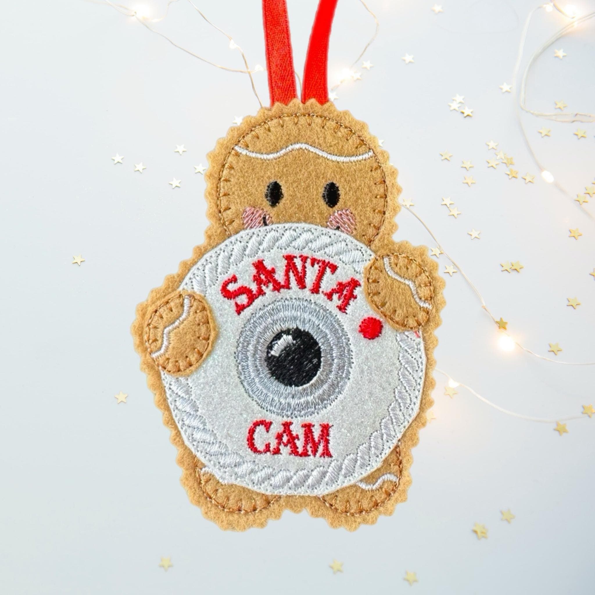 Santa Cam & Elf Cam Felt Gingerbread Decorations — image 3