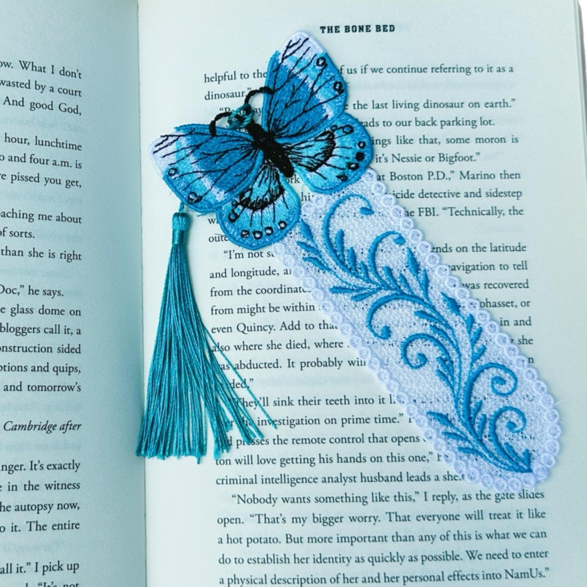 Butterfly Lace Embroidered Bookmark — image 2