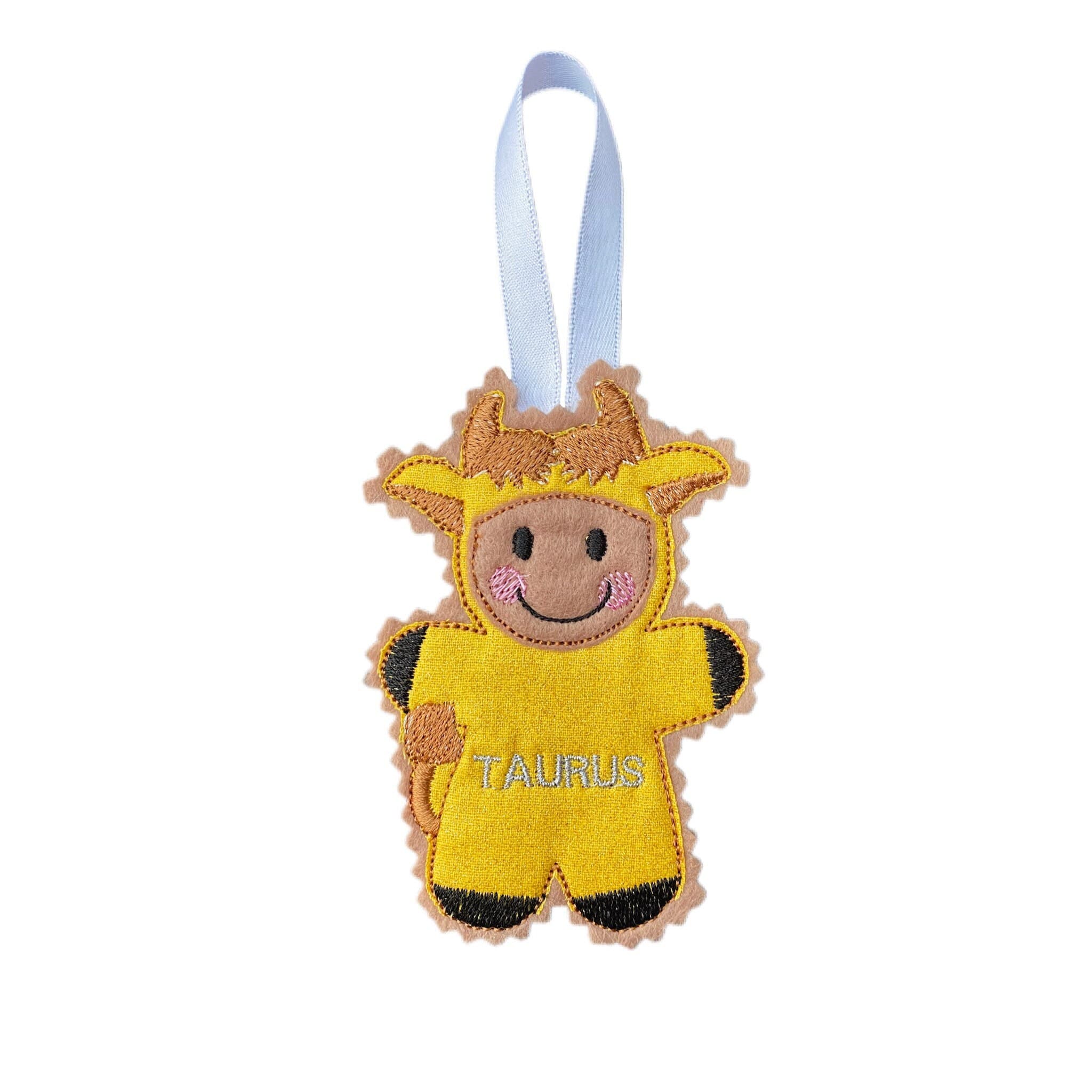 Horoscope Taurus Starsign Gingerbread Man Felt Decoration