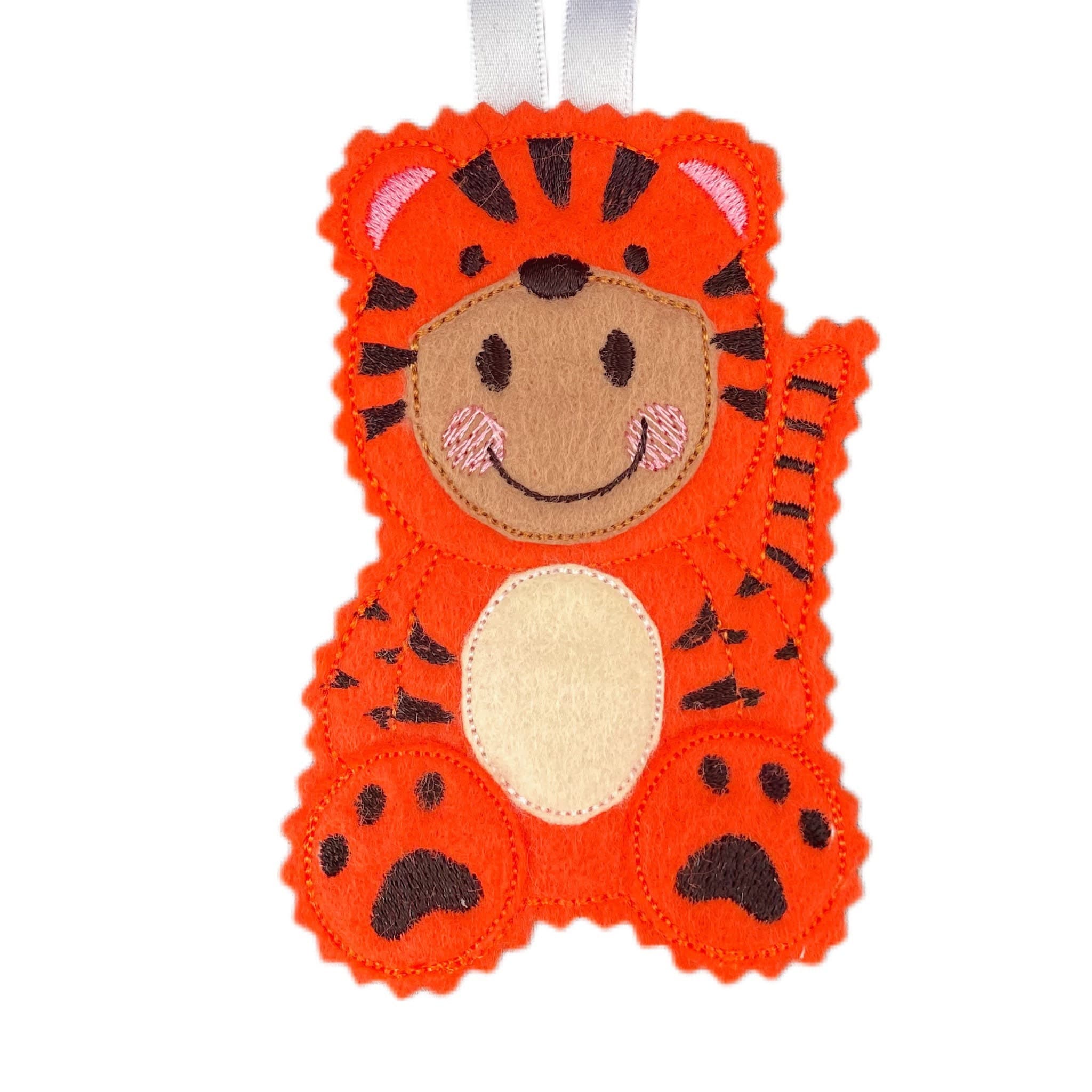 Tiger Dress Up Gingerbread Man Felt Decoration — image 3