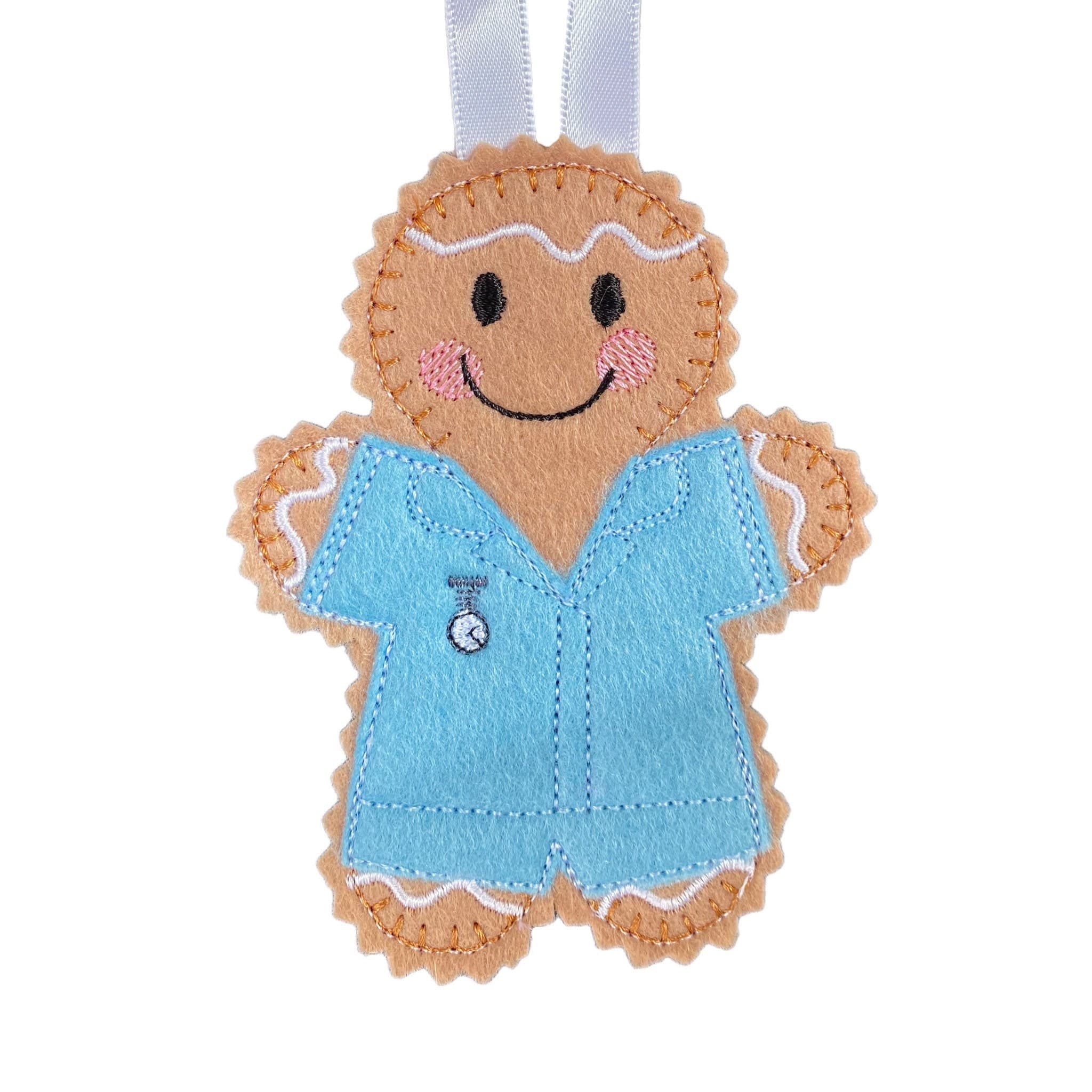 Nurse / Carer Gingerbread Man Felt Decoration — image 2