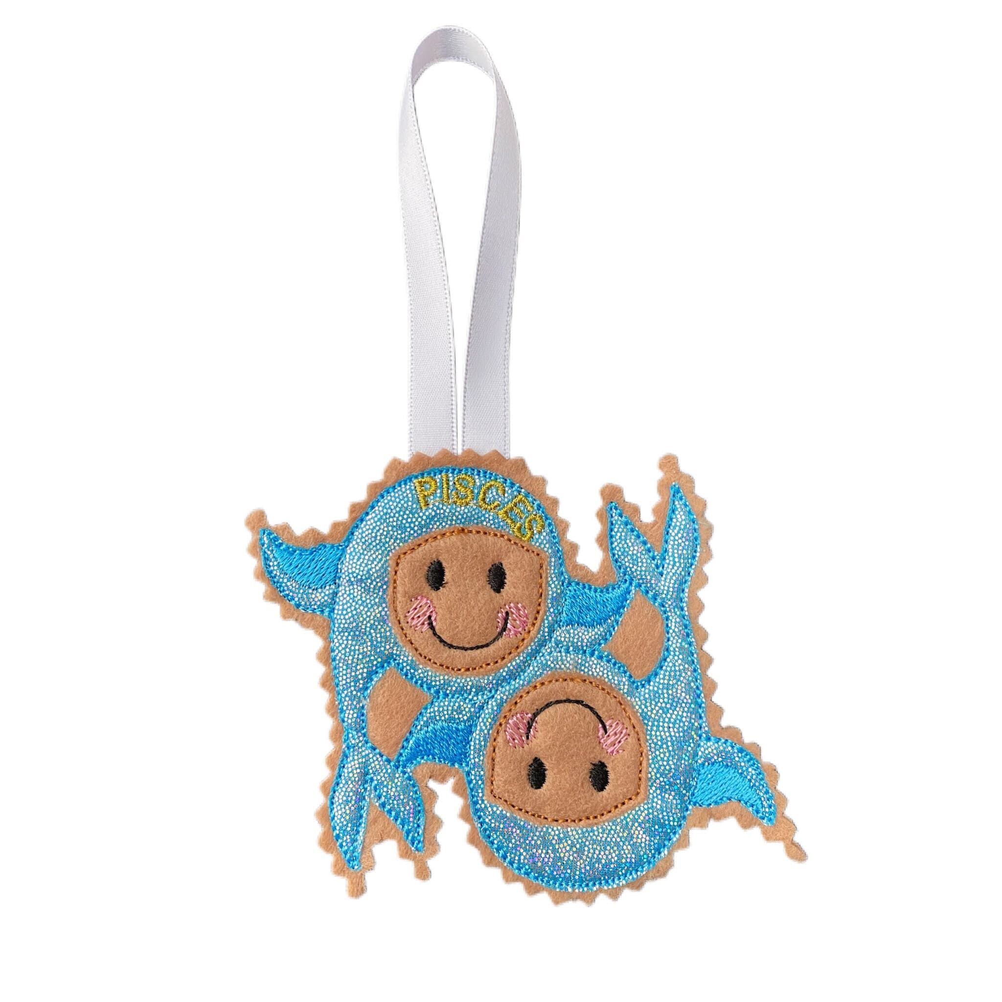 Horoscope Pisces Starsign Gingerbread Man Felt Decoration