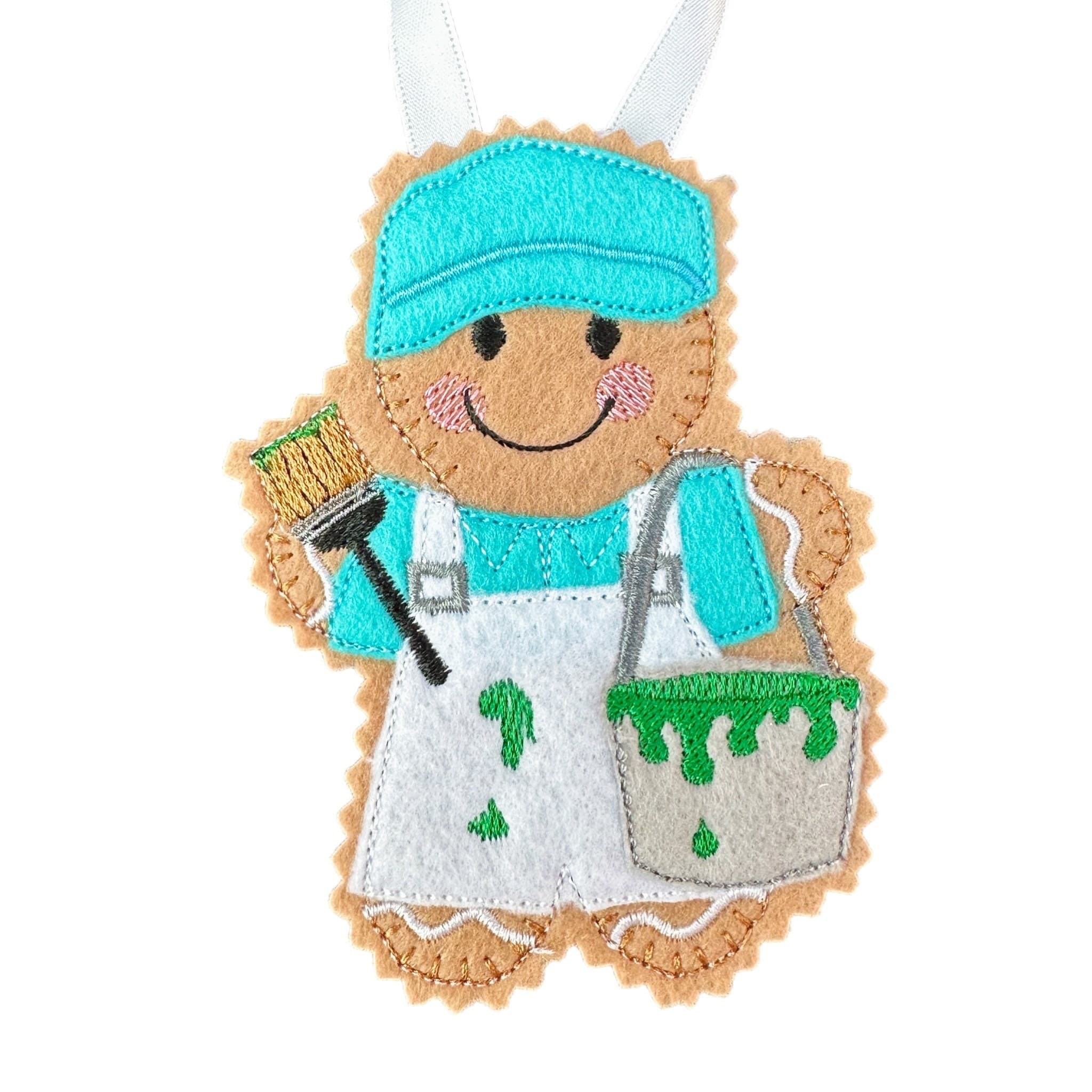Painter & Decorator Gingerbread Man Felt Decoration — image 2
