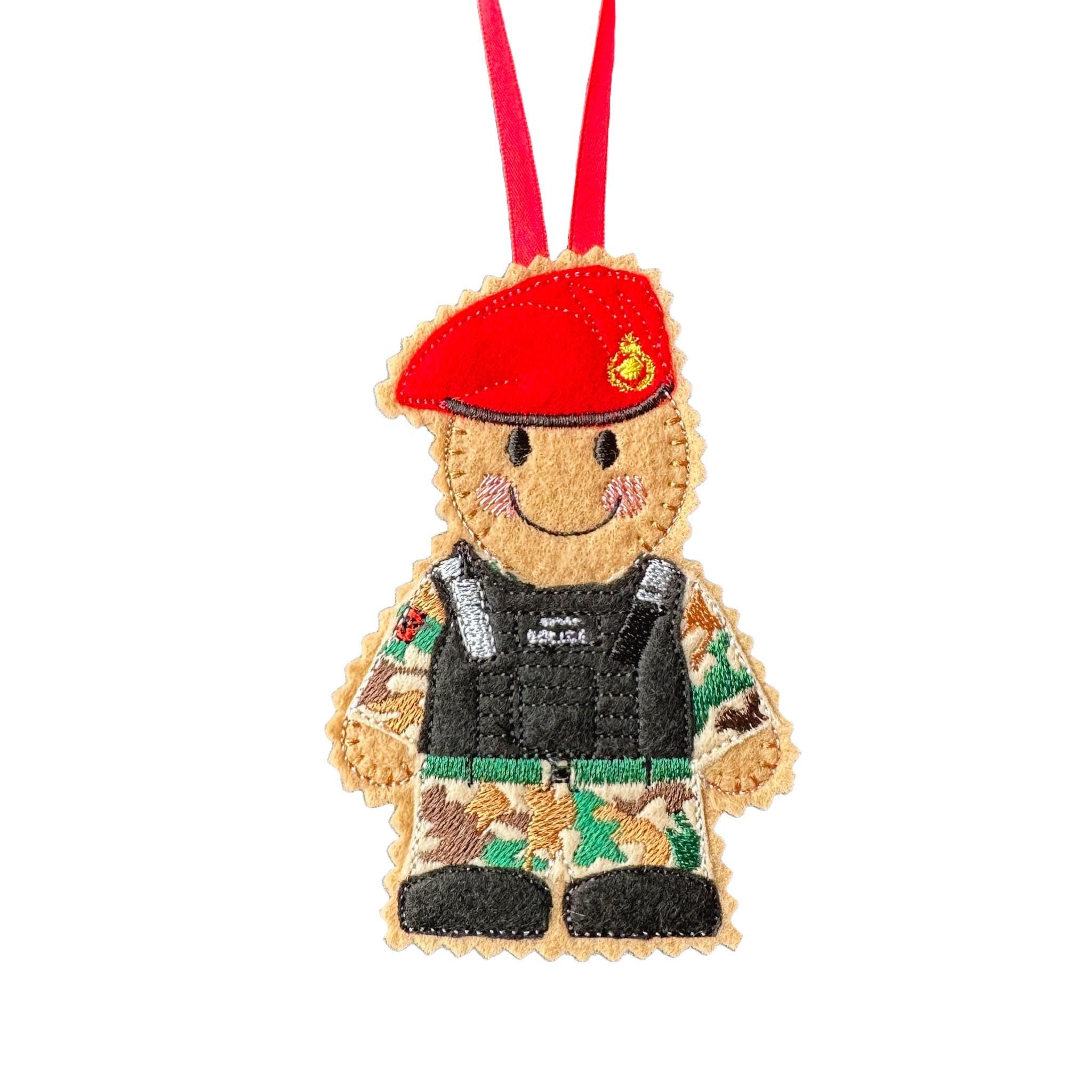 Royal Military Police Gingerbread Felt Decoration