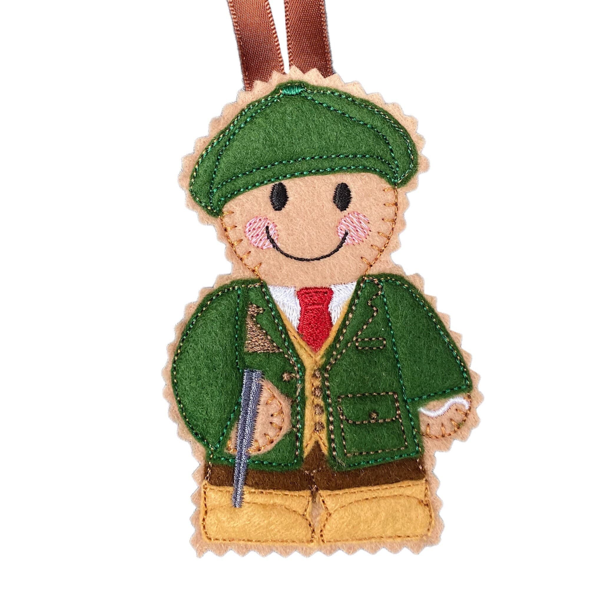 Game Keeper Gingerbread Man Felt Decoration — image 2