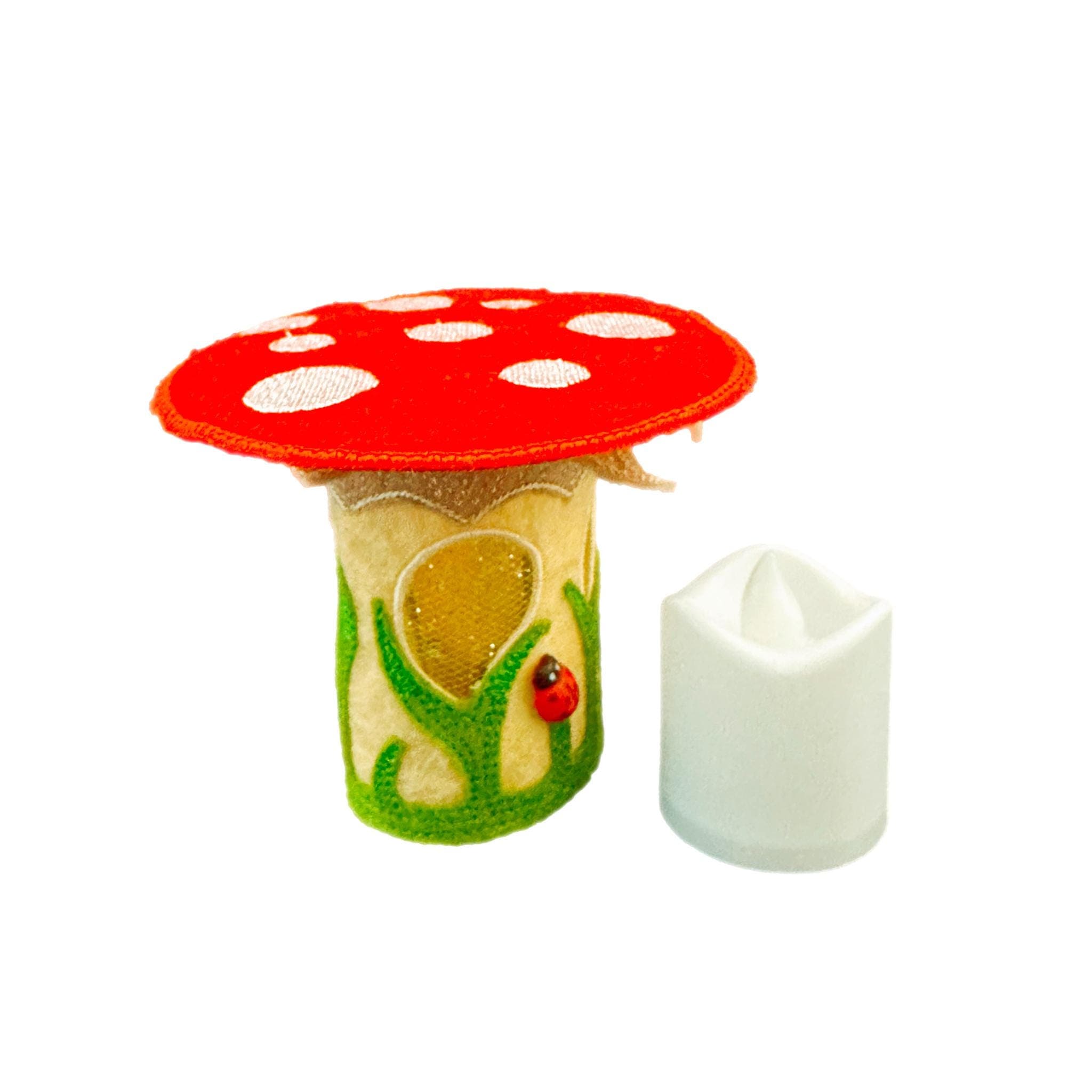 Toadstool Tea Light Fairy House — image 2