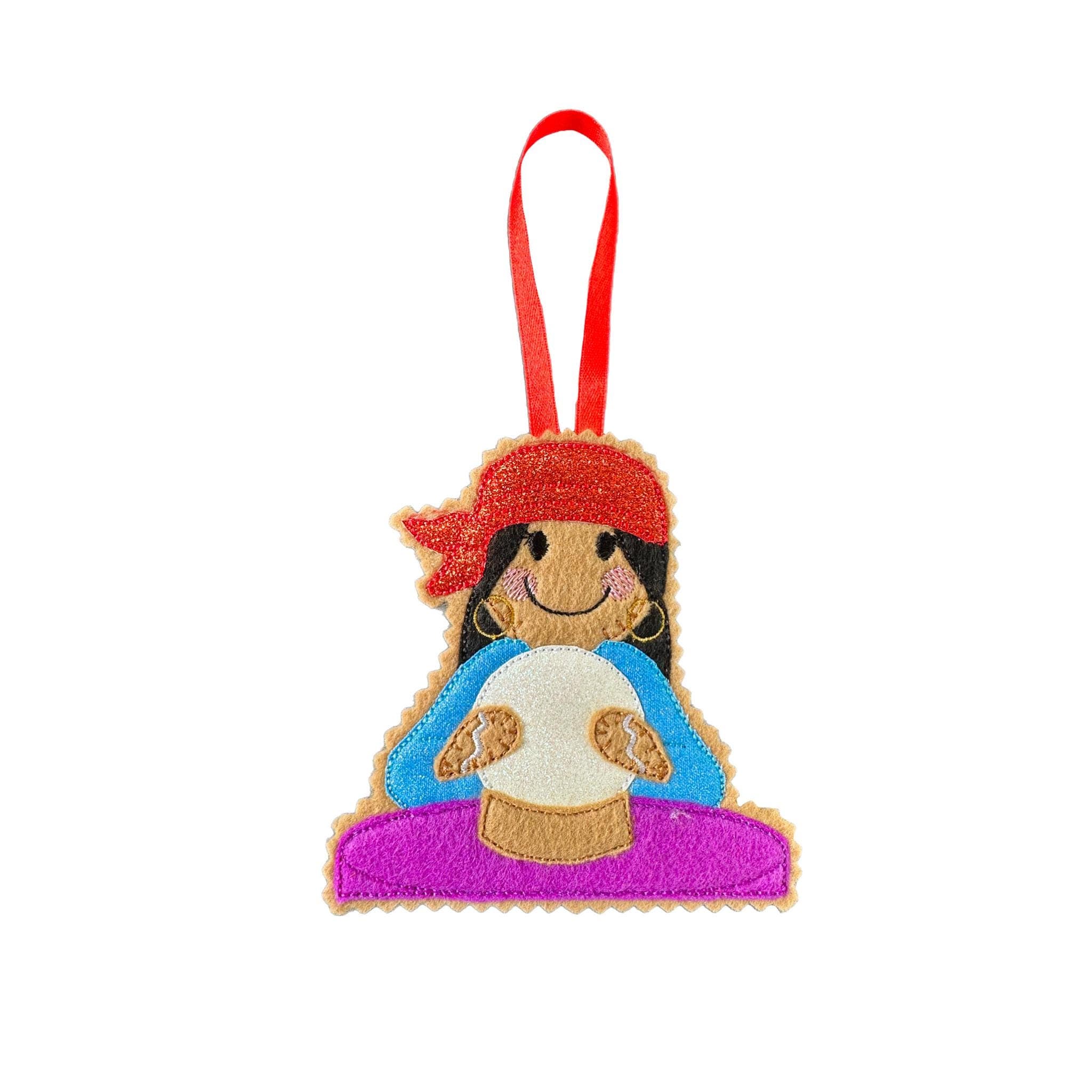 Fortune Teller Gingerbread Felt Decoration – Crystal Ball Decor — image 2