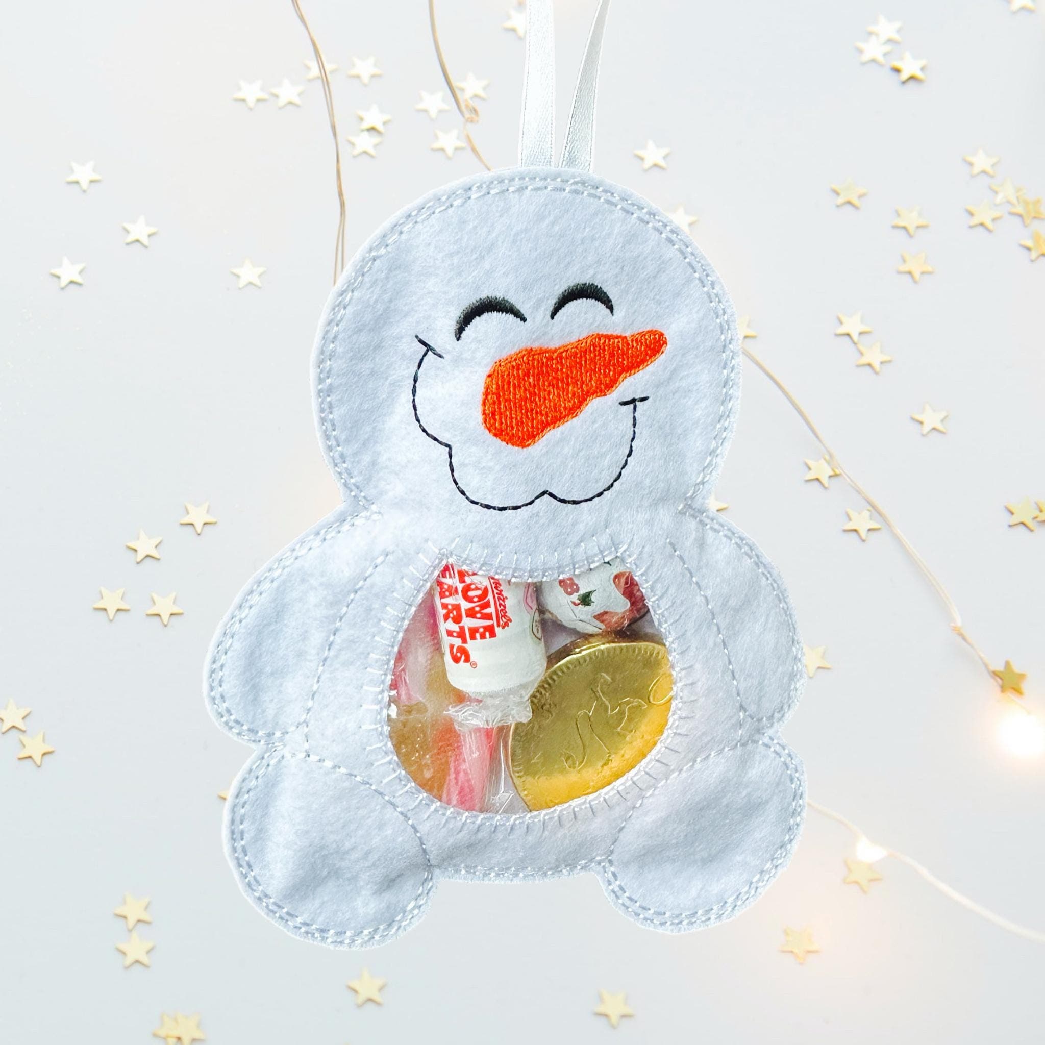 Snowman Felt Treat Bag – Christmas Sweet Holder — image 2