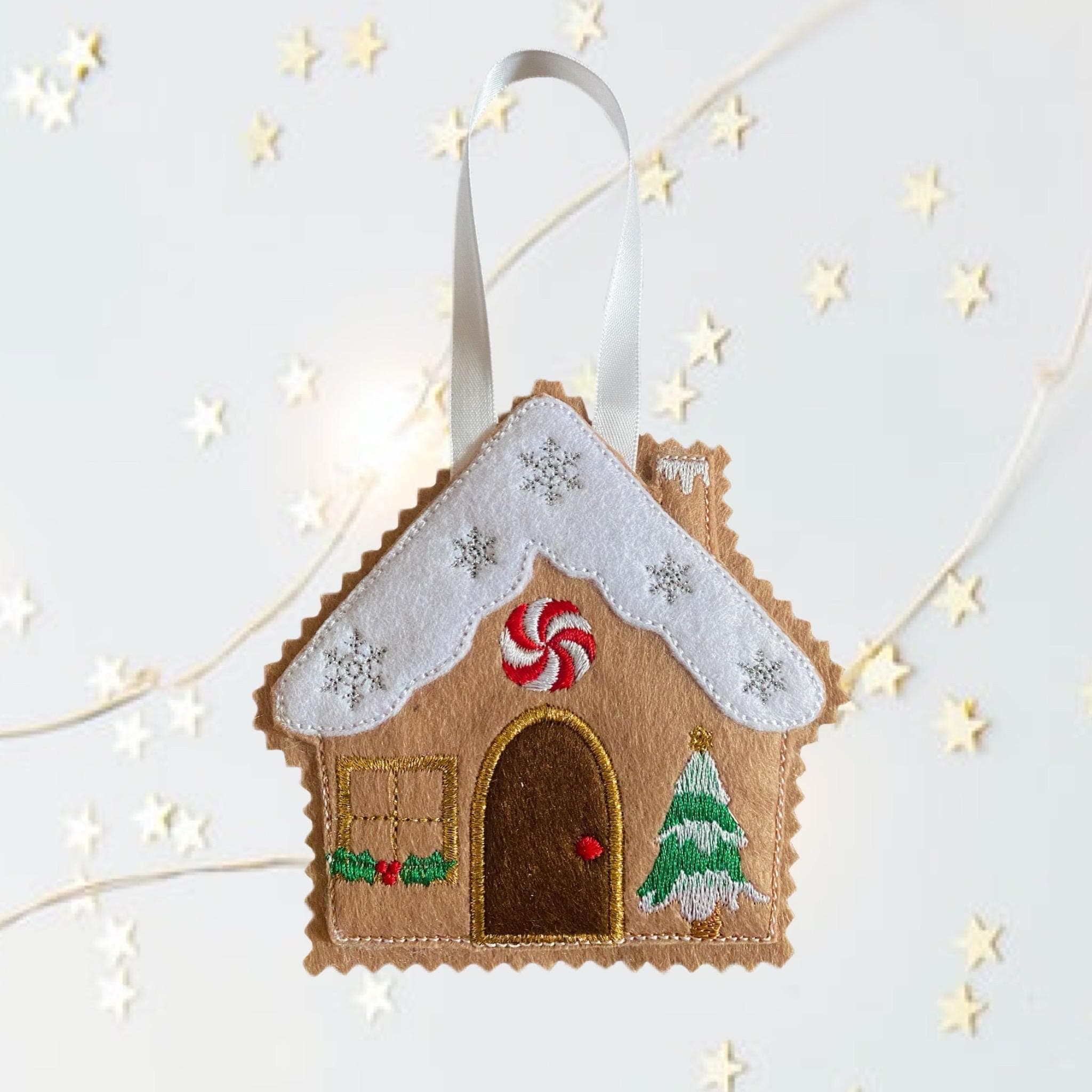 Felt Gingerbread House Decoration – Christmas Tree Ornament — image 2