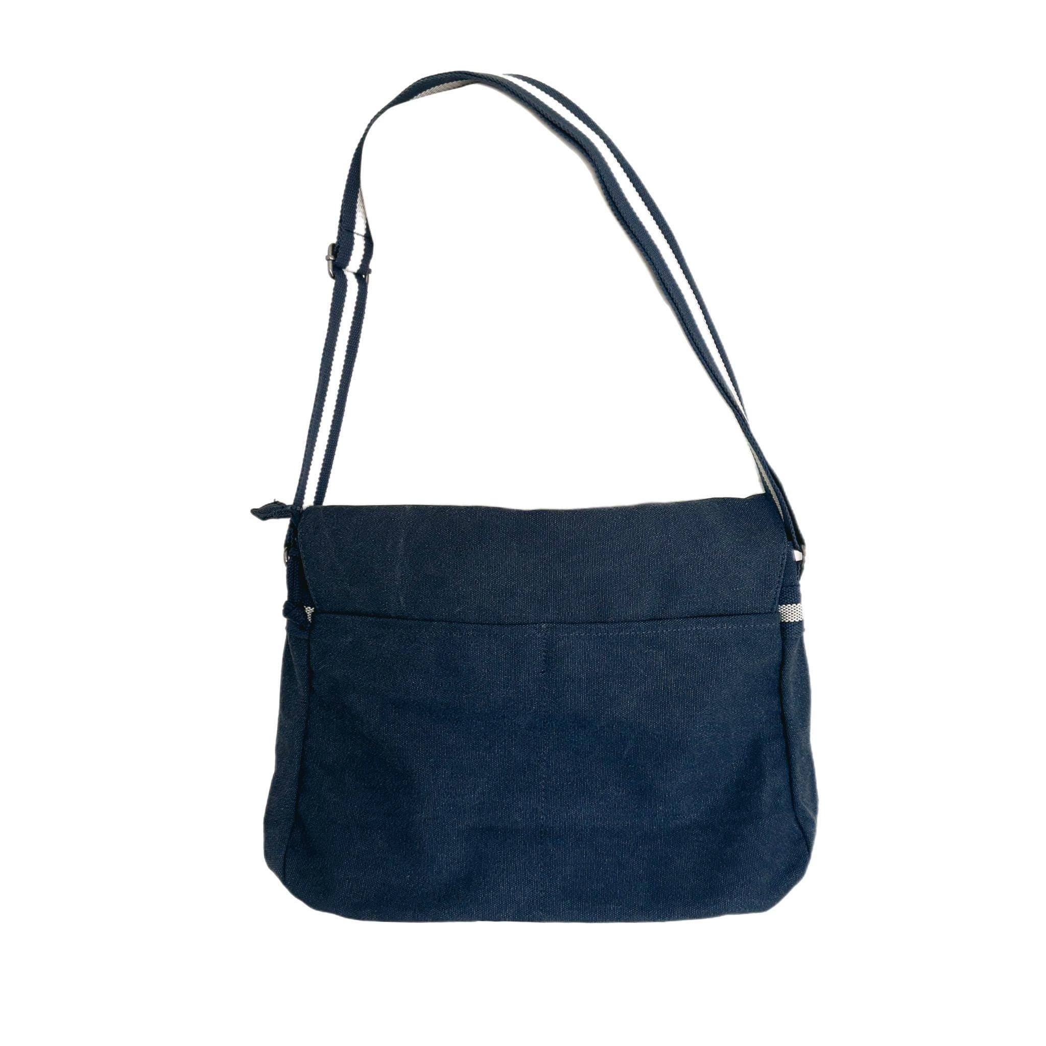 Embroidered Whale Messenger Bag – Cotton Canvas Laptop Shoulder Bag — image 6