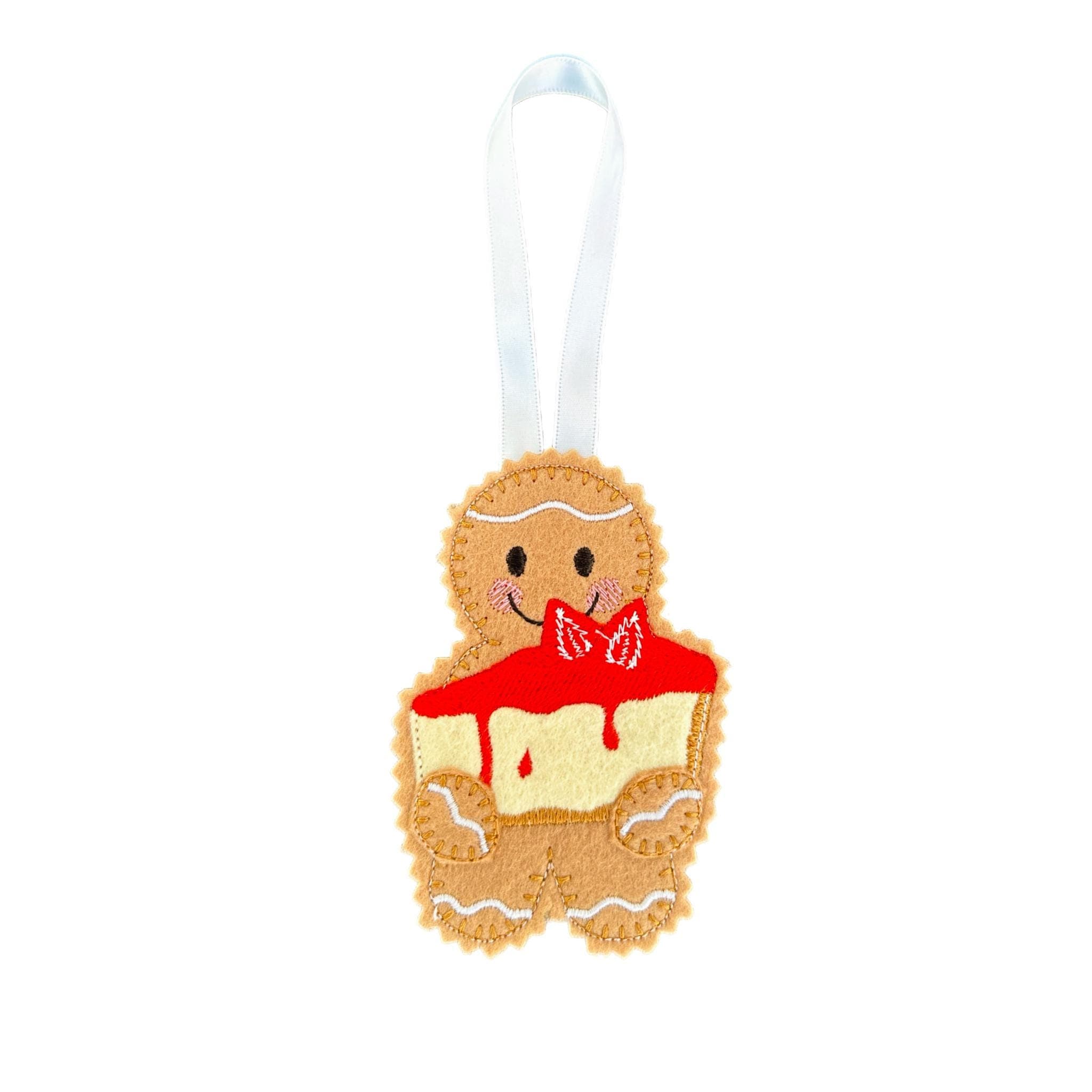 Strawberry Cheesecake Gingerbread Felt Decoration — image 2