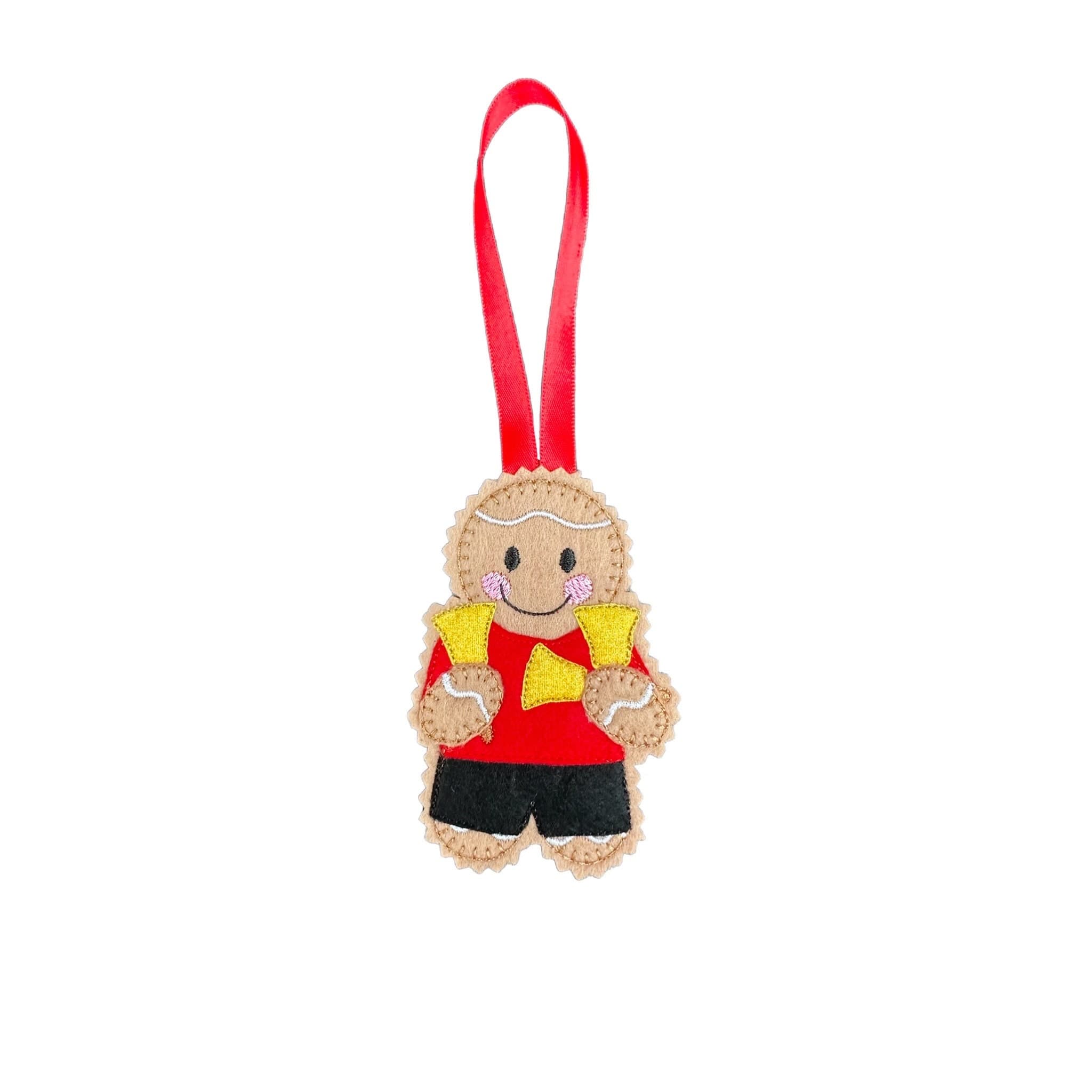Hand Bell Ringer / Ringers Gingerbread Man Felt Decoration