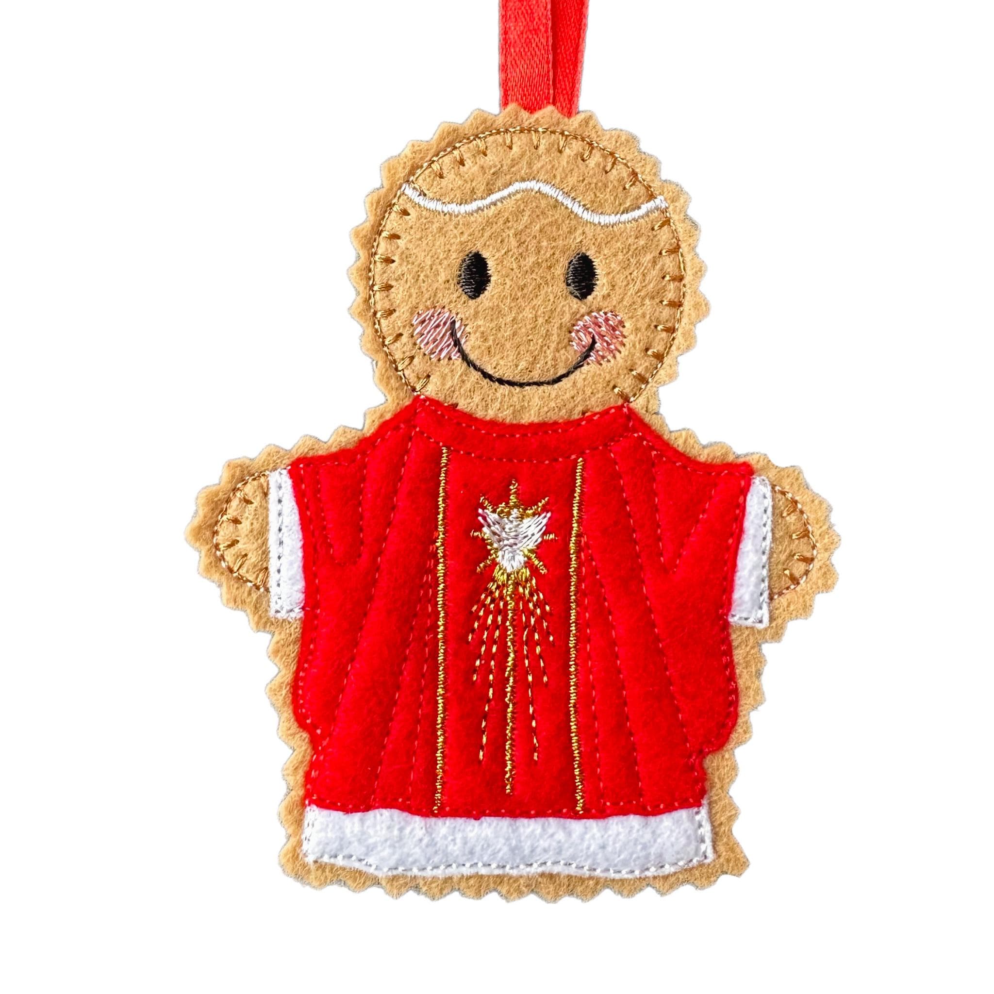 Catholic Priest Gingerbread Felt  Ornament: Religious Christmas Decor — image 2