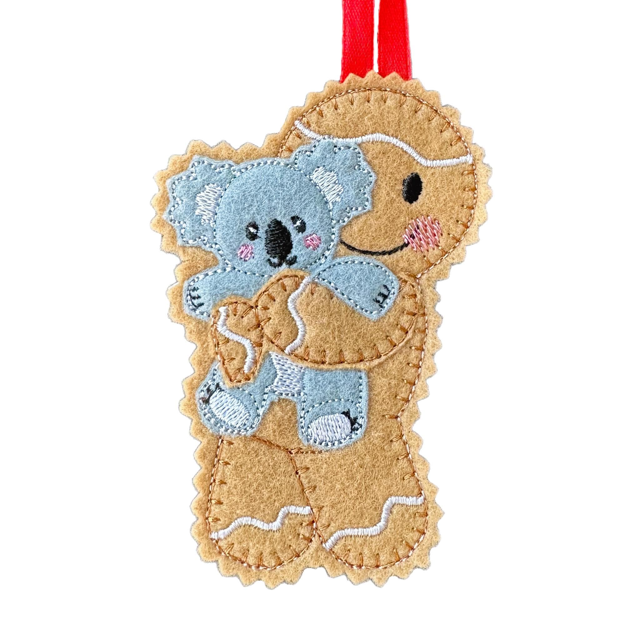 Koala Gingerbread Felt Decoration — image 2