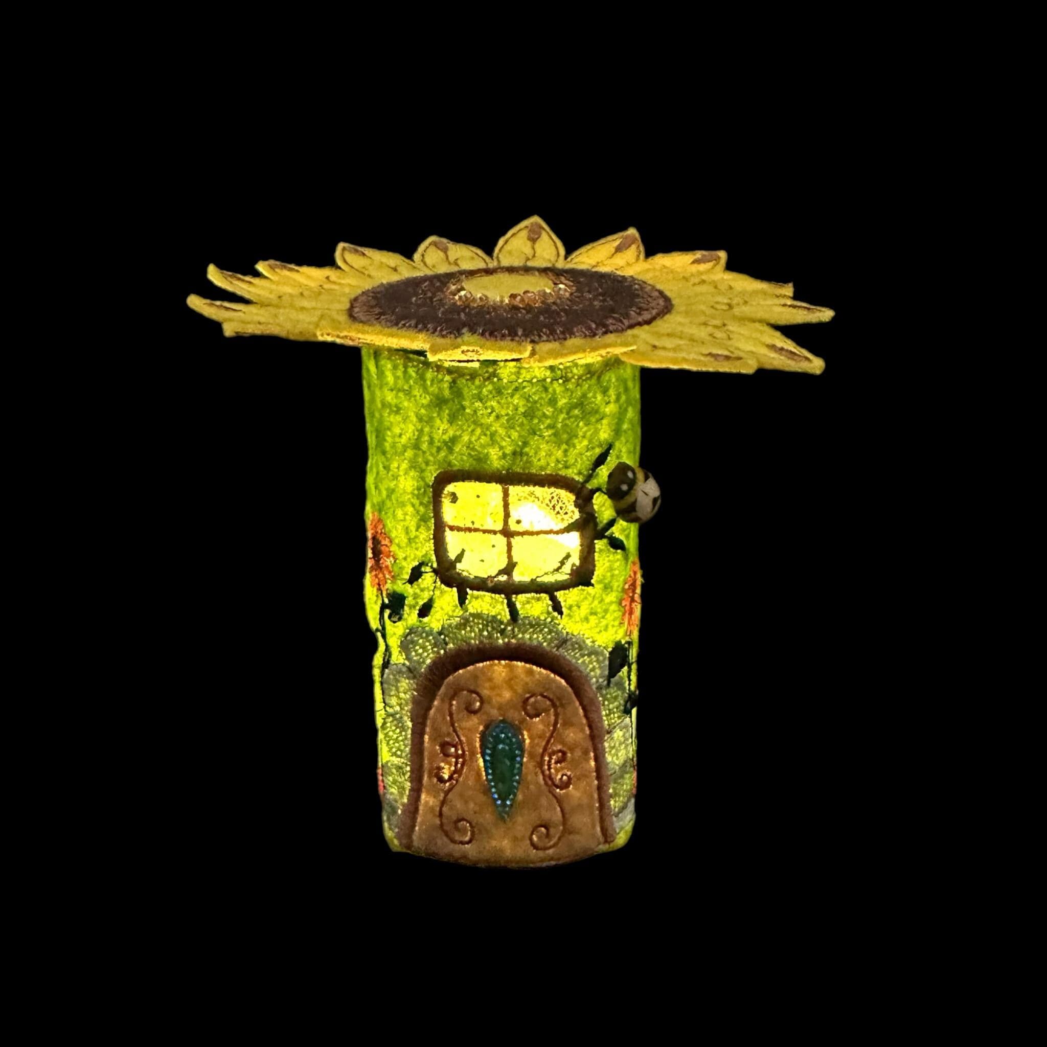 Sunflower Tea Light Fairy House — image 3