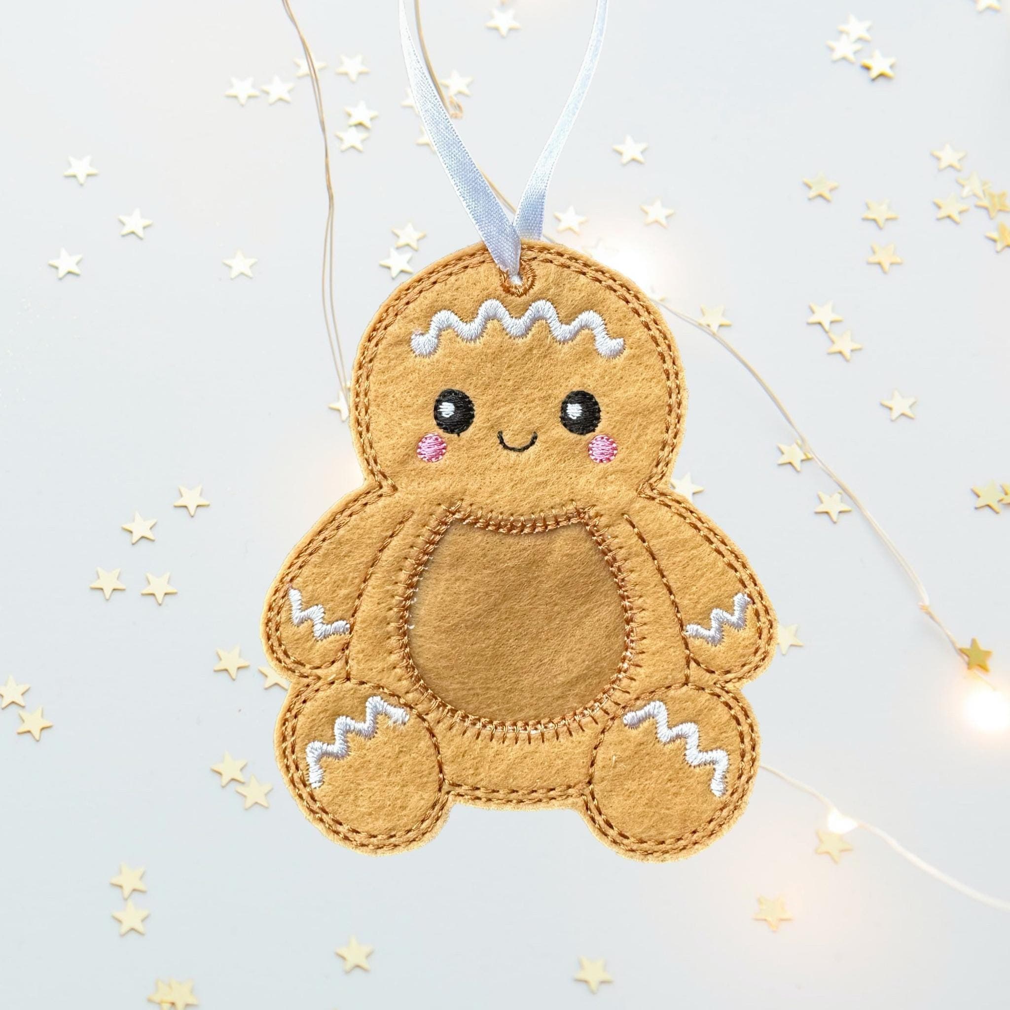 Gingerbread Felt Treat Bag – Christmas Sweet Holder — image 2