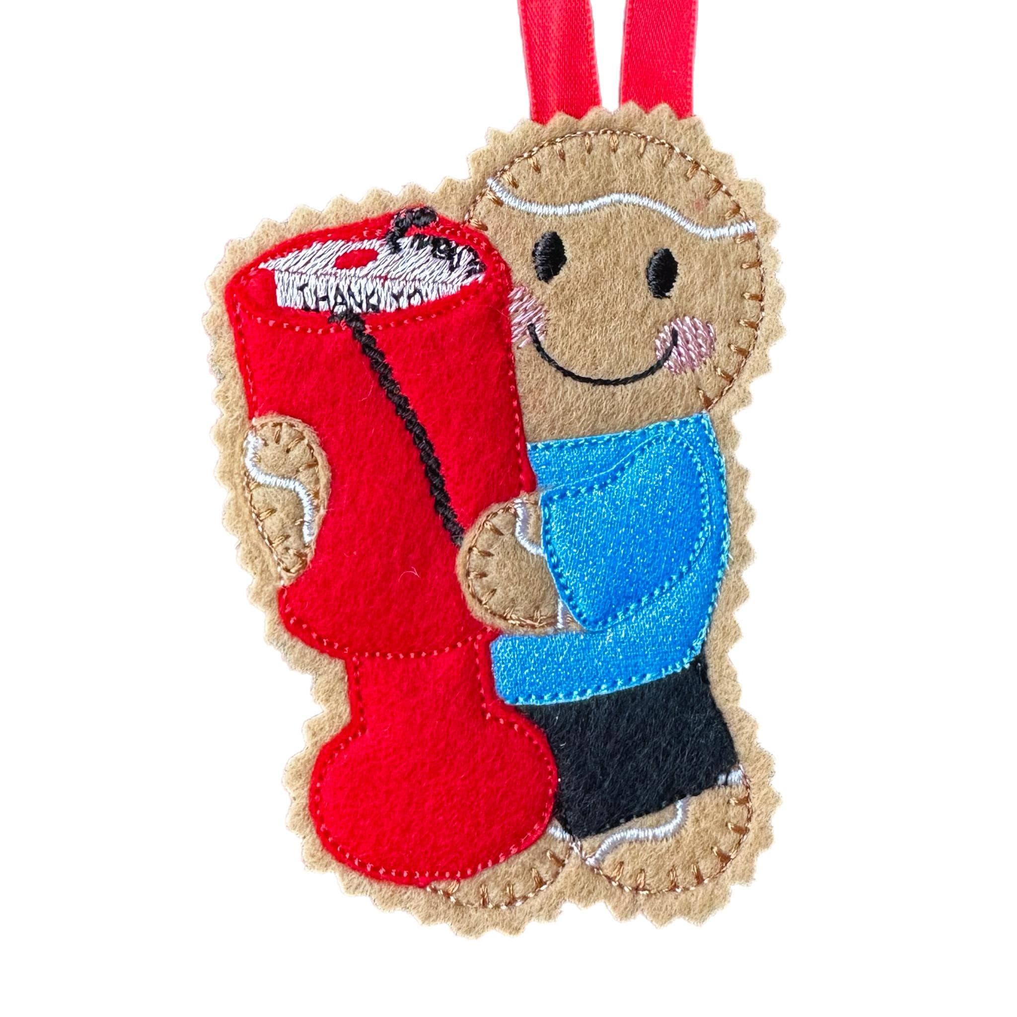 Charity Collector Gingerbread Felt Decoration — image 3