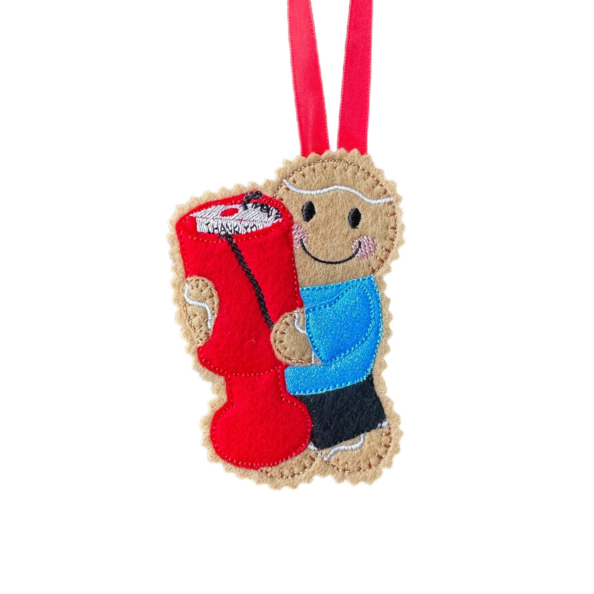 Charity Collector Gingerbread Felt Decoration