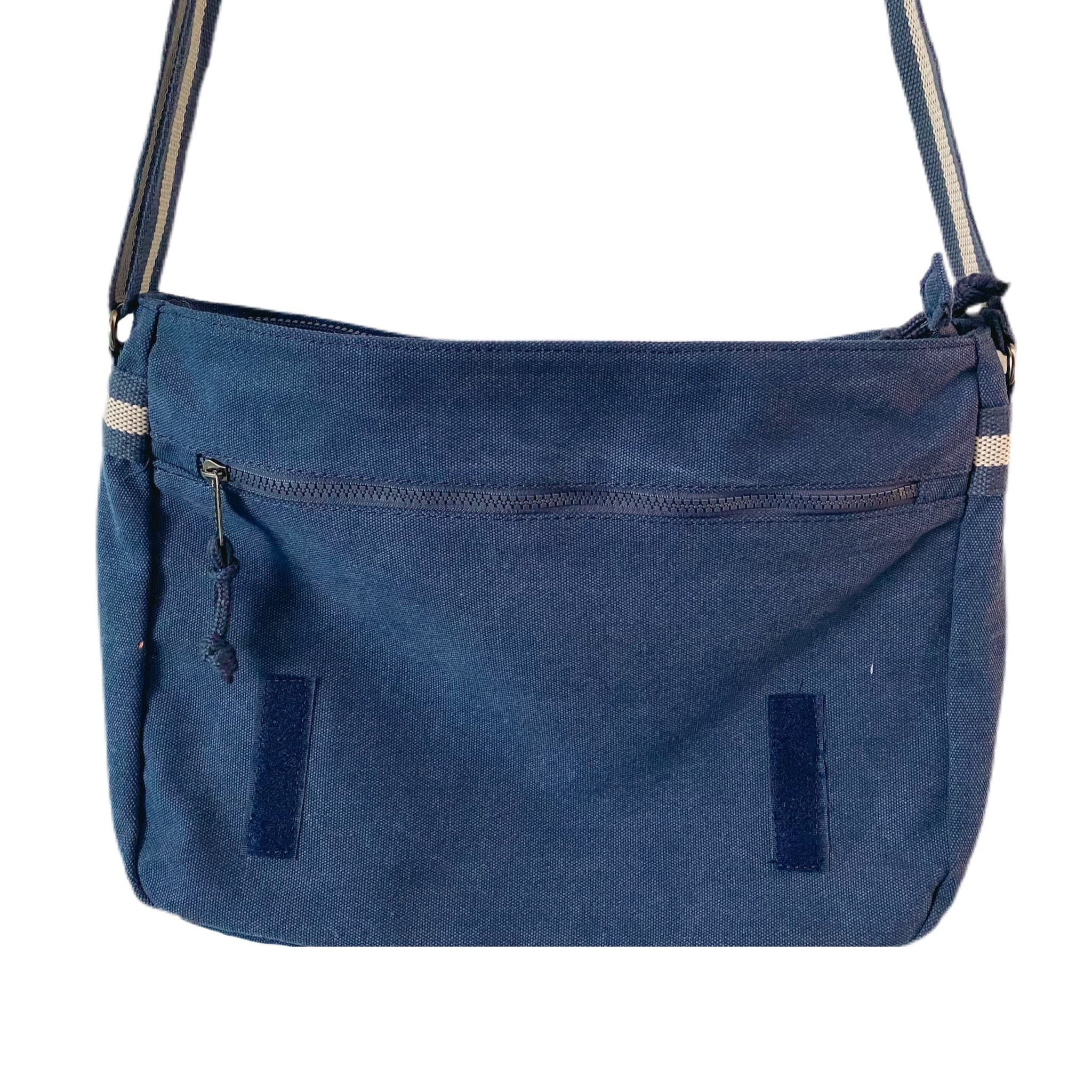 Embroidered Whale Messenger Bag – Cotton Canvas Laptop Shoulder Bag — image 4