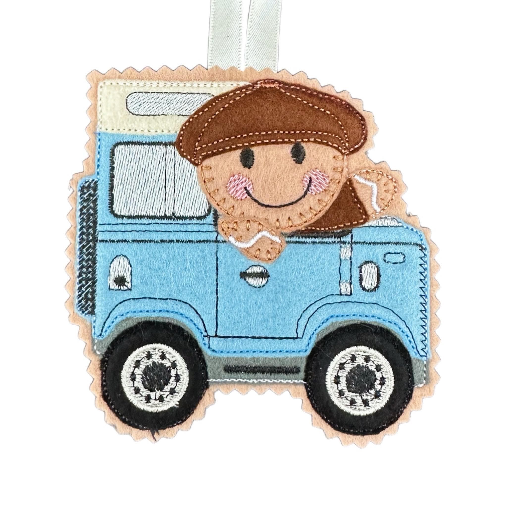 4x4 Driver /  FarmerGingerbread Man Felt Decoration — image 3