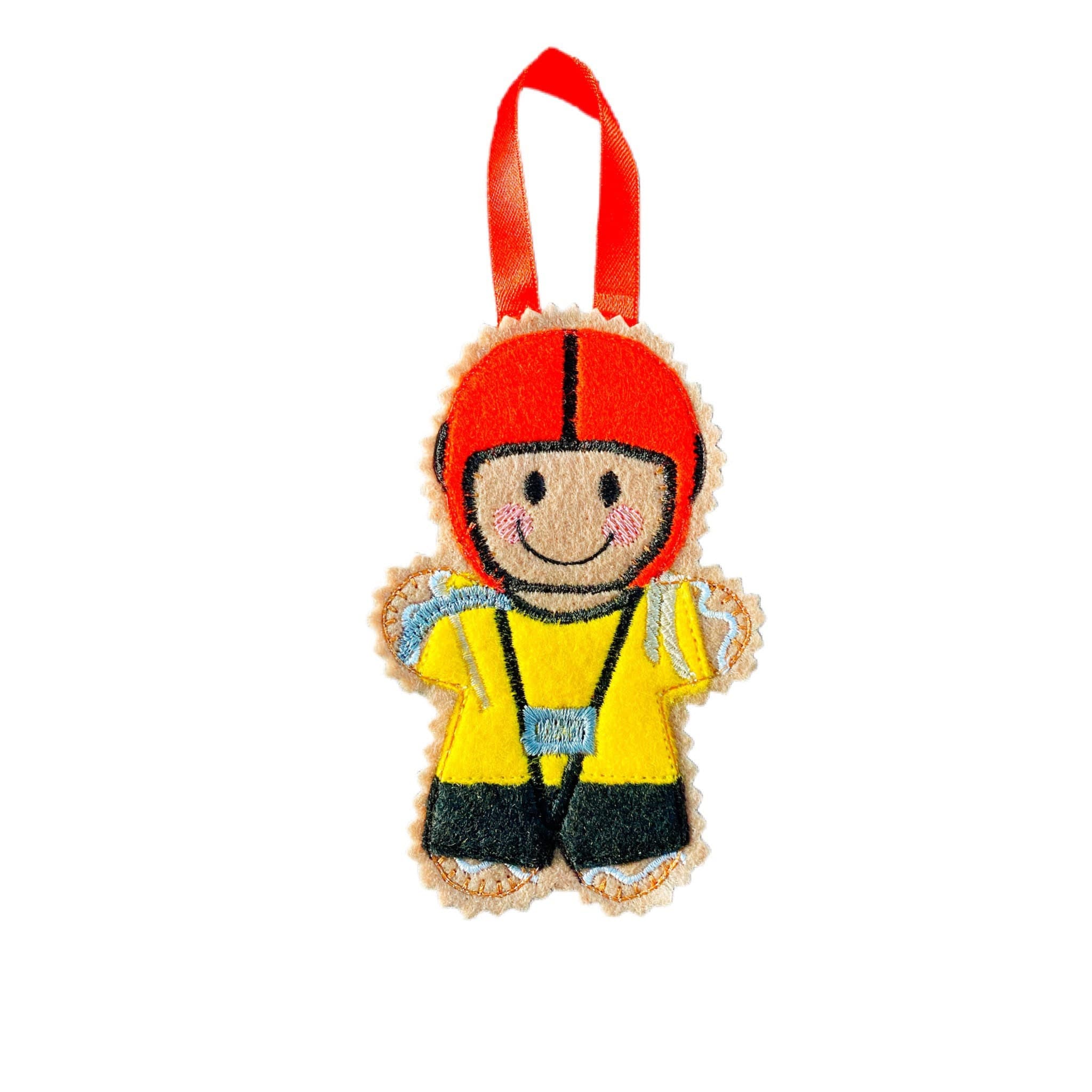 Rock Climber / Climber Gingerbread Man Felt Decoration