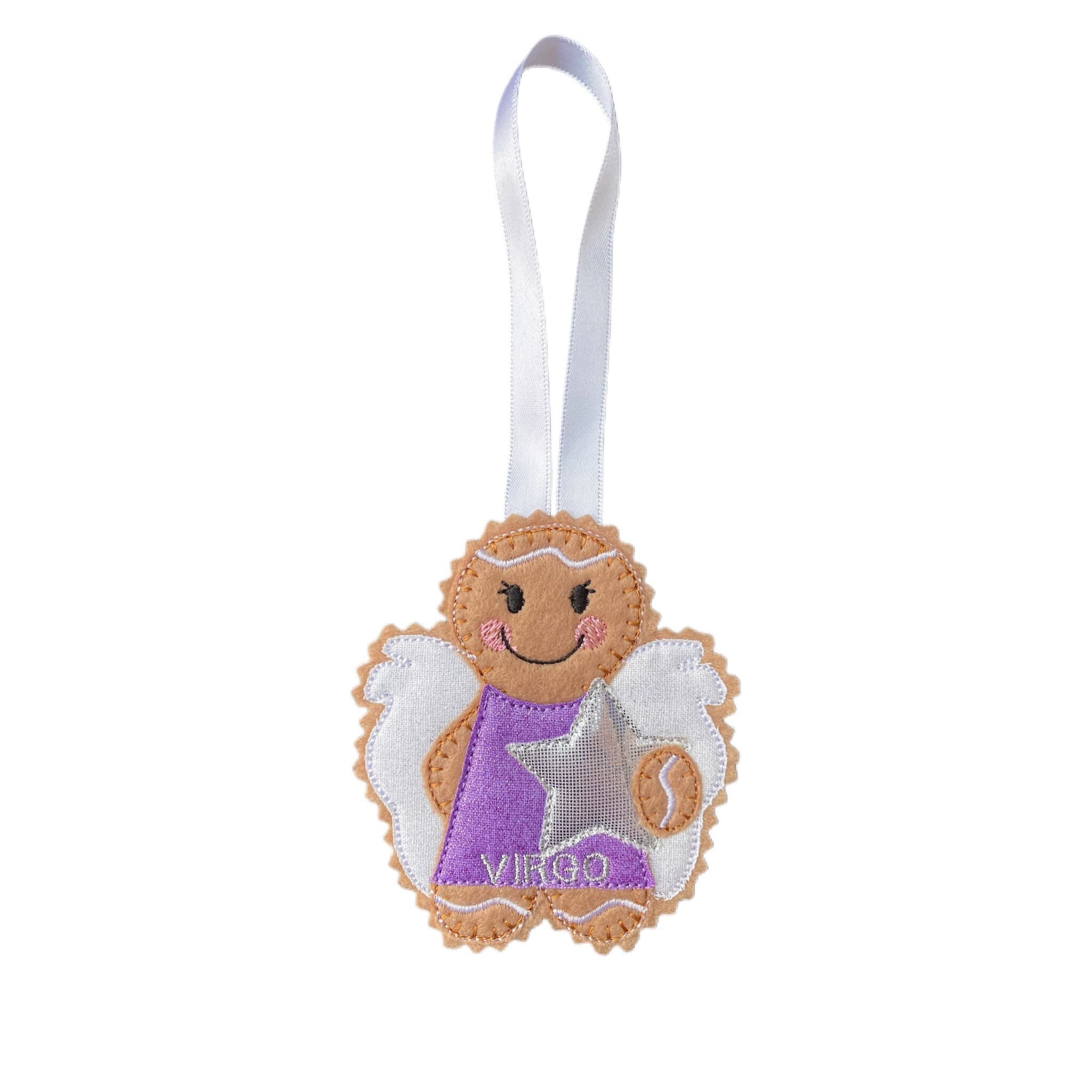 Horoscope Virgo Starsign Gingerbread Man Felt Decoration