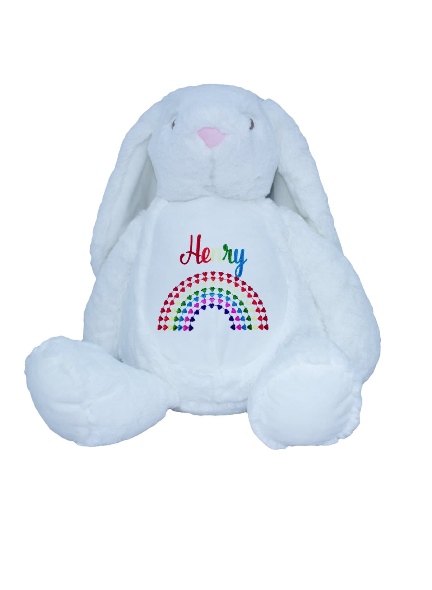 Bunny Rabbit Personalised Soft Toy,  Personalised Embroidered Teddy, Custom bear, girl / boy birthday gift. — image 3