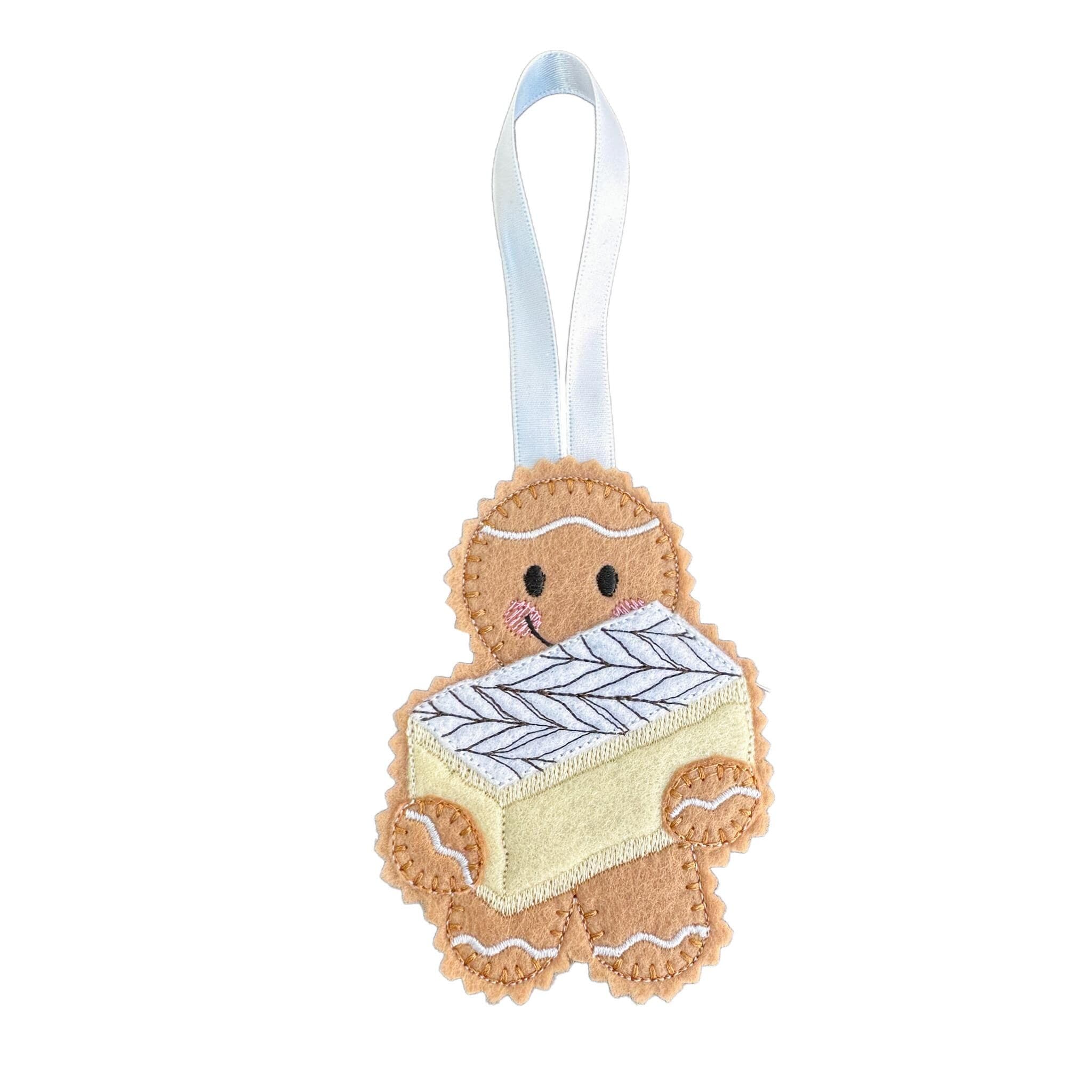 Vanilla Slice Cake Gingerbread Felt Decoration — image 2