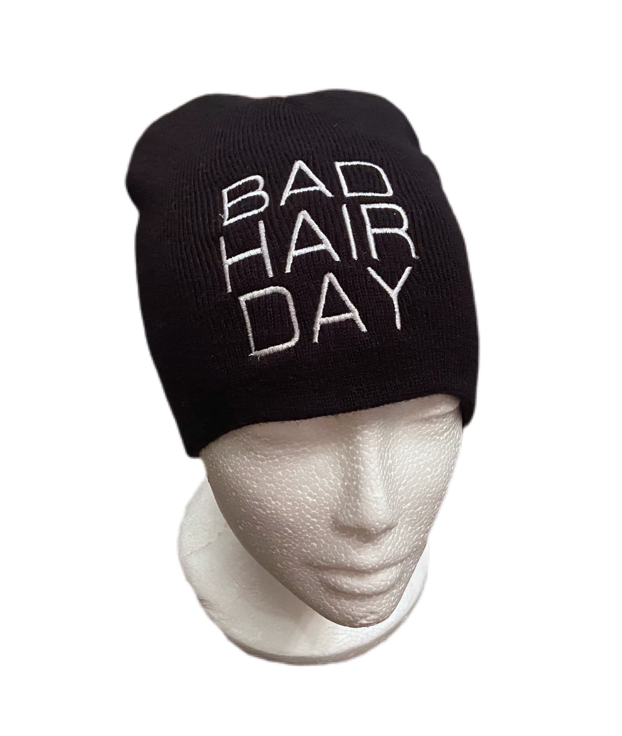 Novelty quote Bad Hair Day Joke Beanie Hat