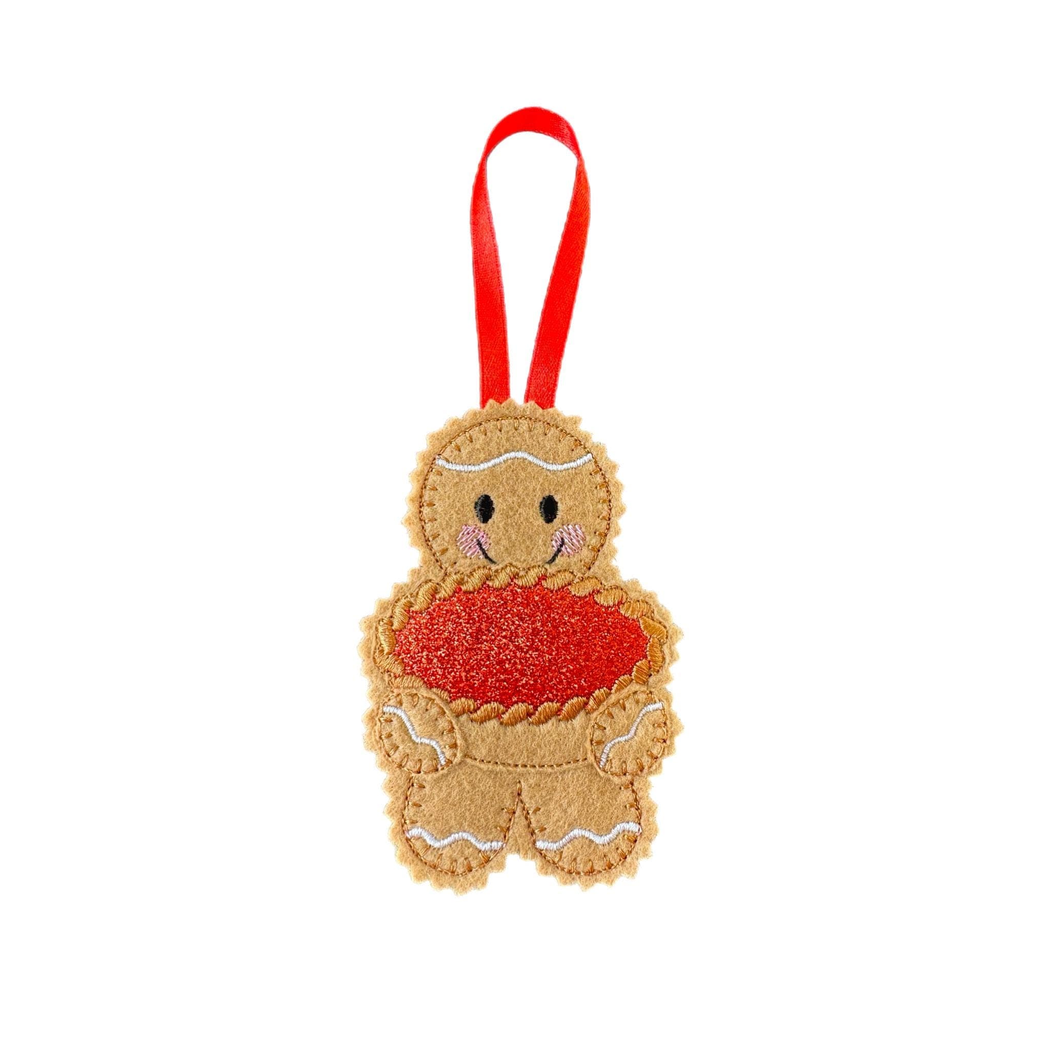 Jam Tart / Custard Tart Felt Gingerbread Decoration — image 3