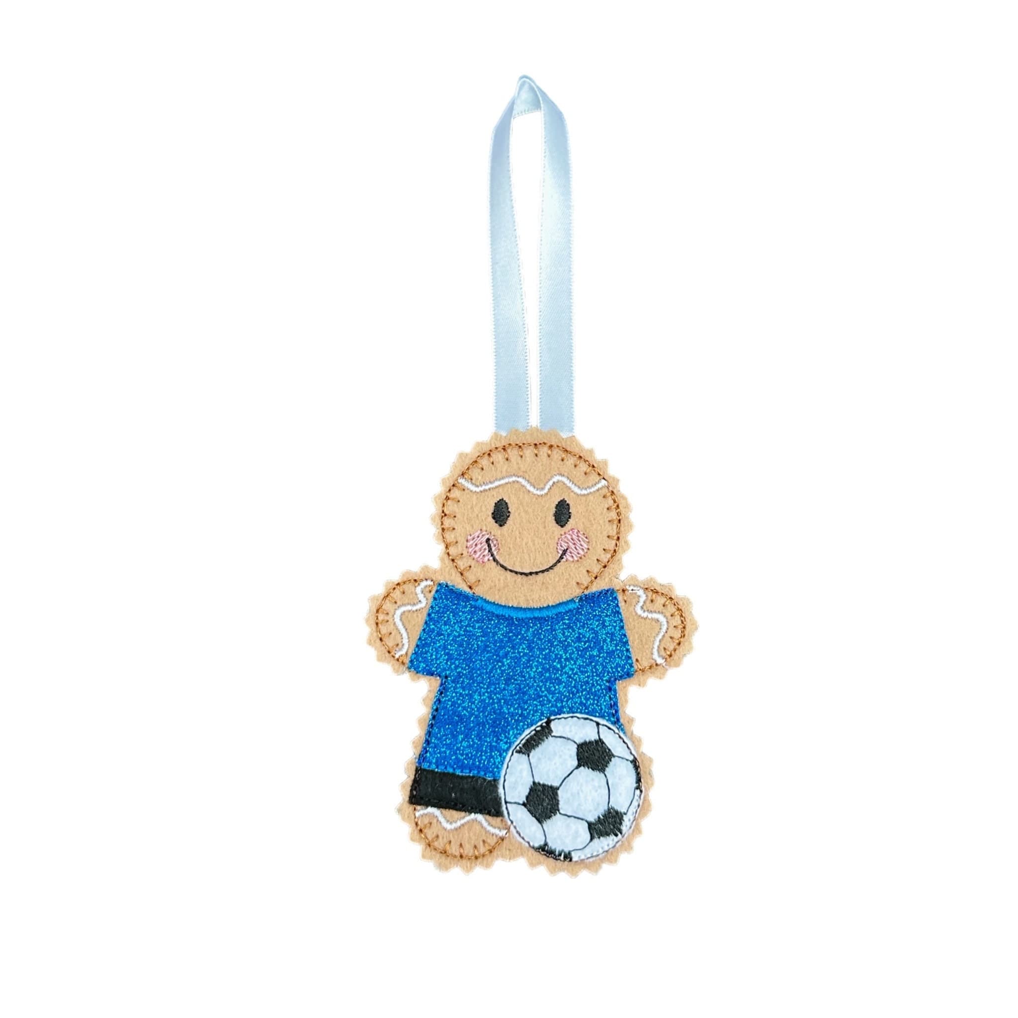 Football Gingerbread Man Felt Decoration — image 3