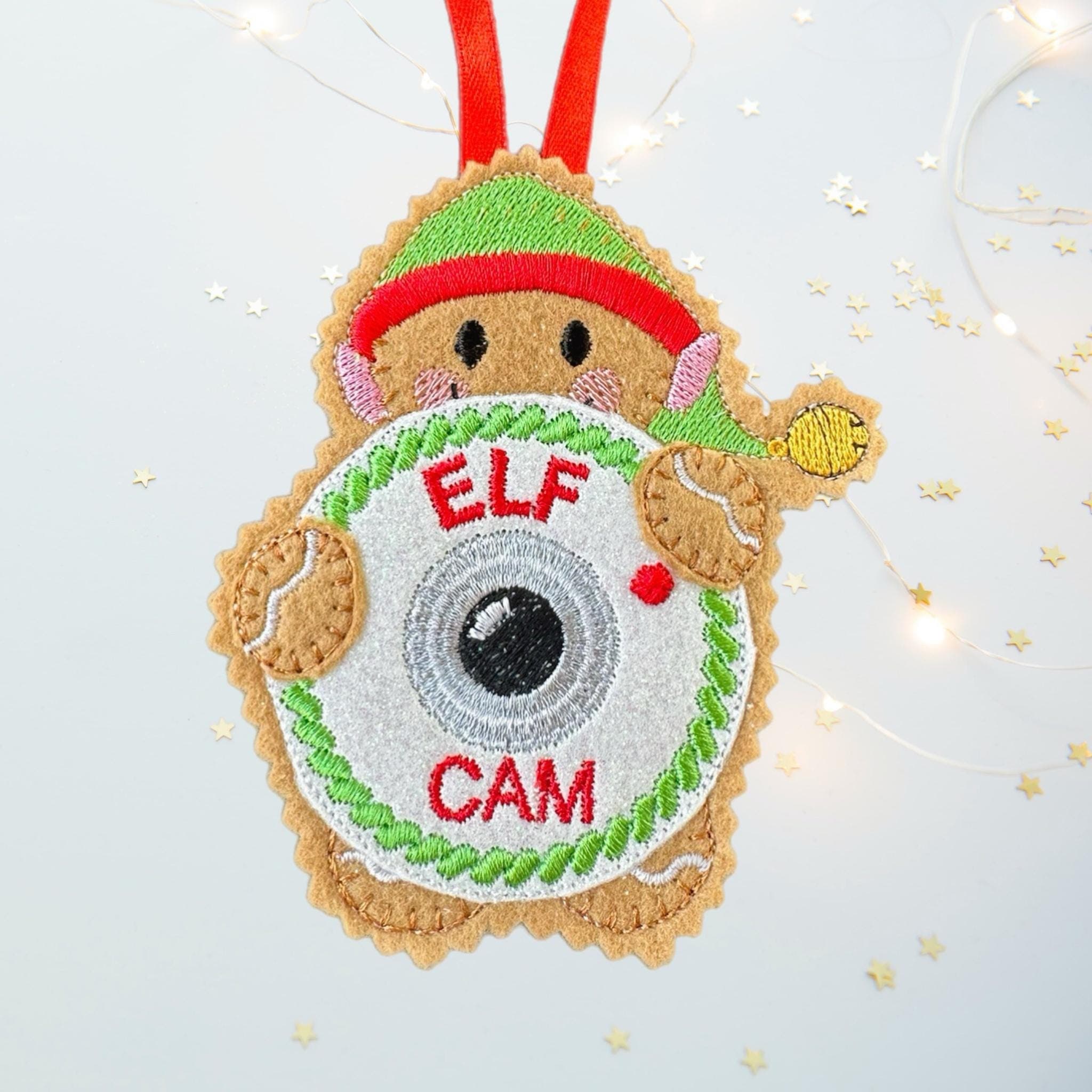 Santa Cam & Elf Cam Felt Gingerbread Decorations — image 2