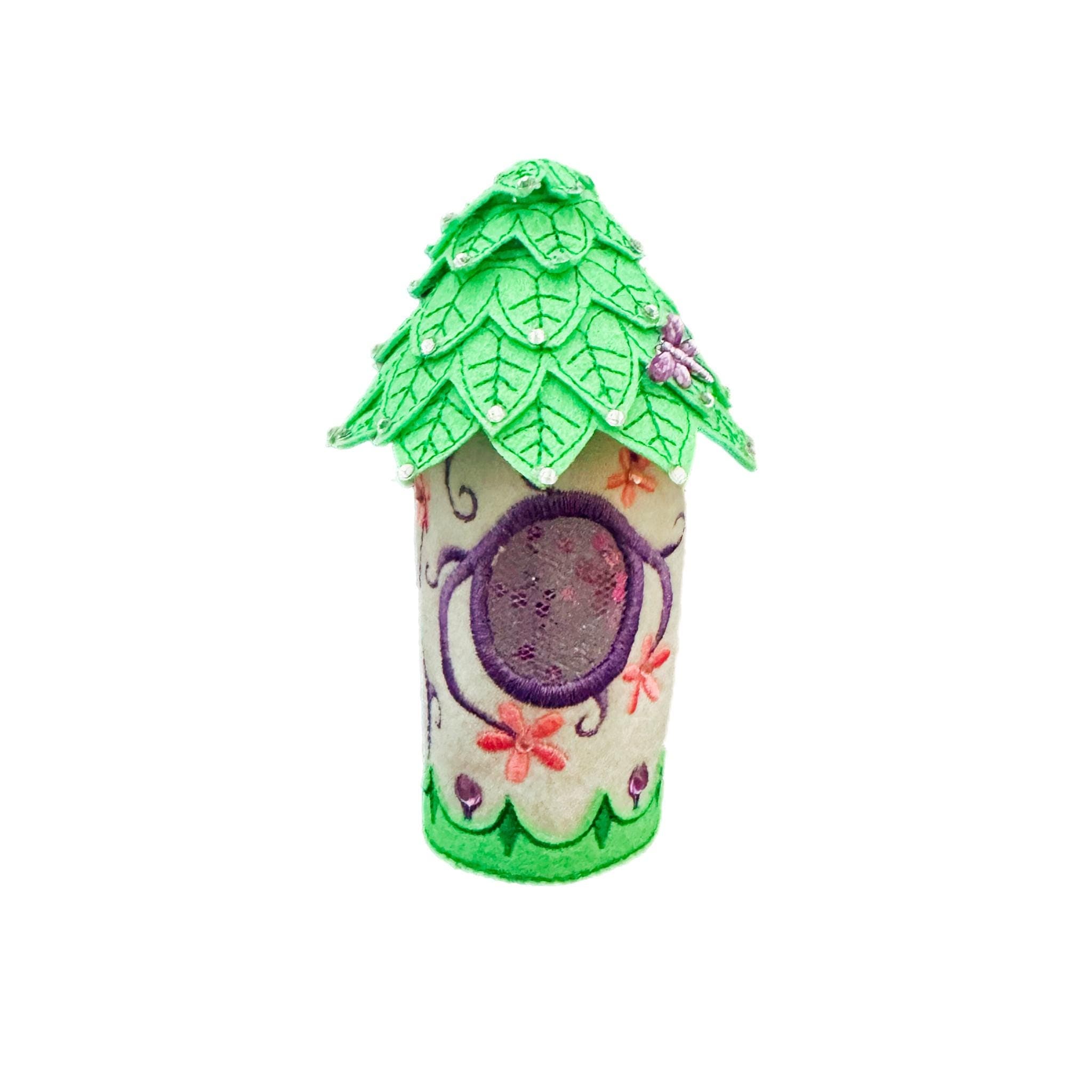 Purple and Green Tea Light Fairy House