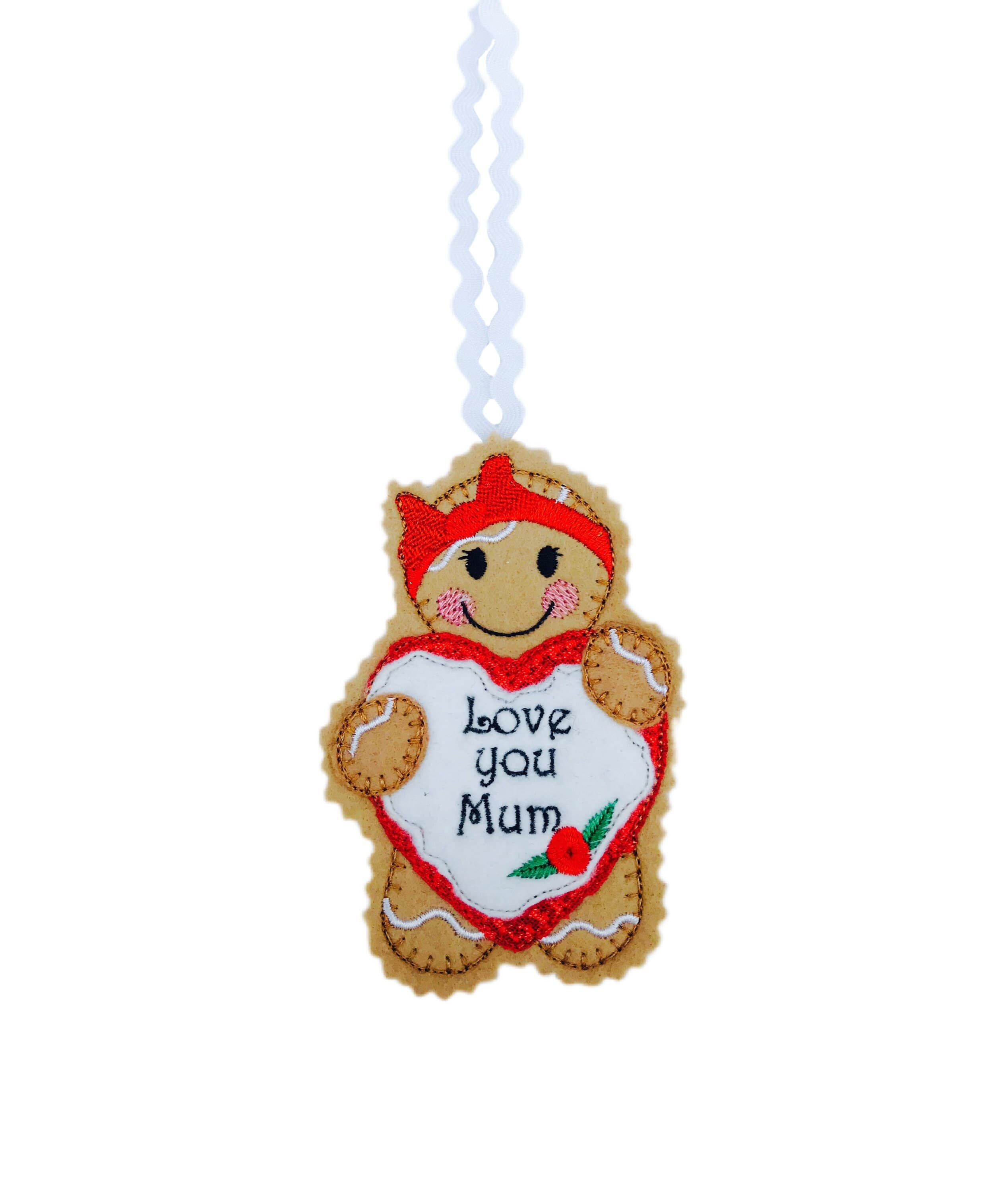 Mum Gingerbread Man Felt Decoration