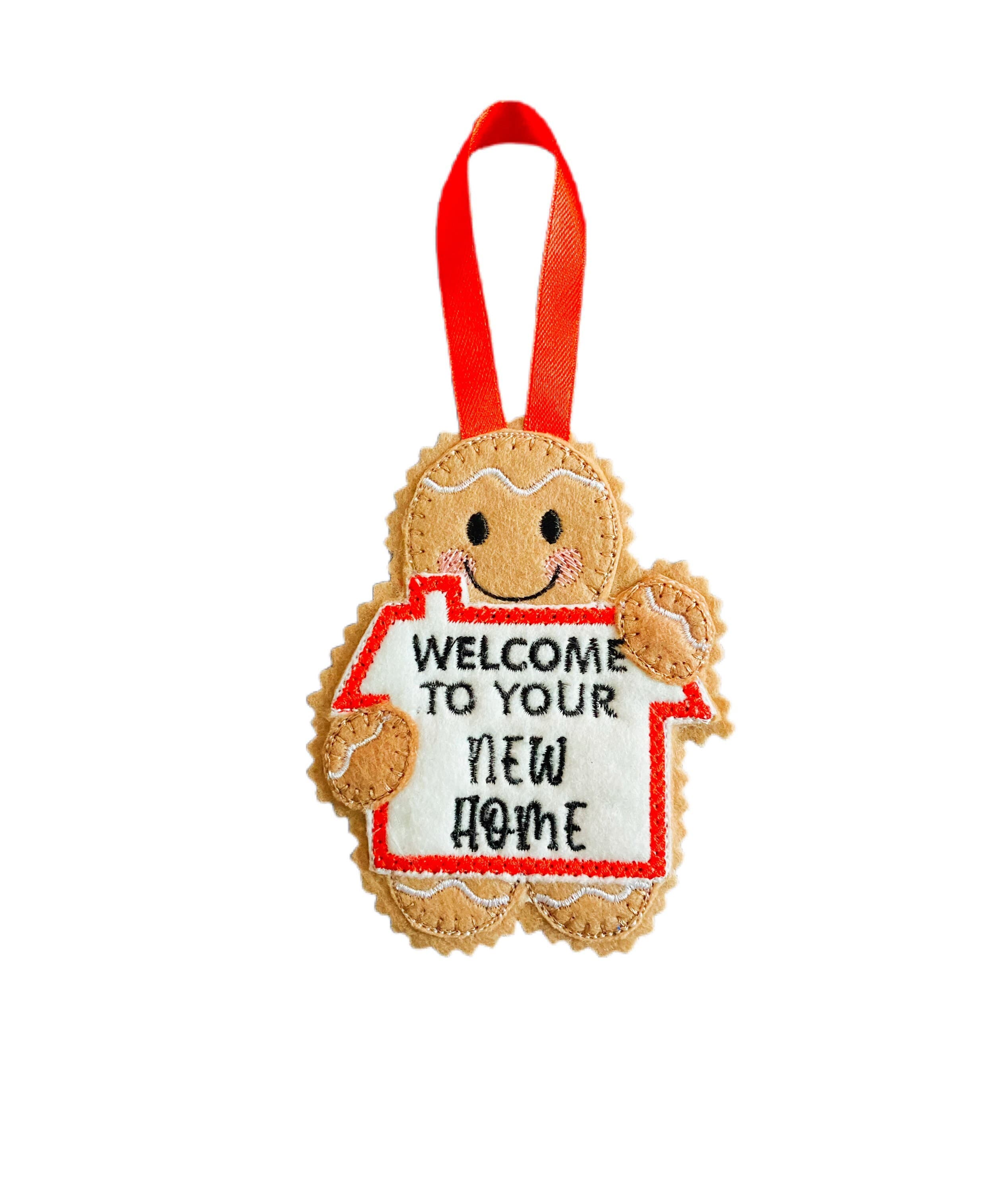 Gingerbread Man New Home Felt Decoration
