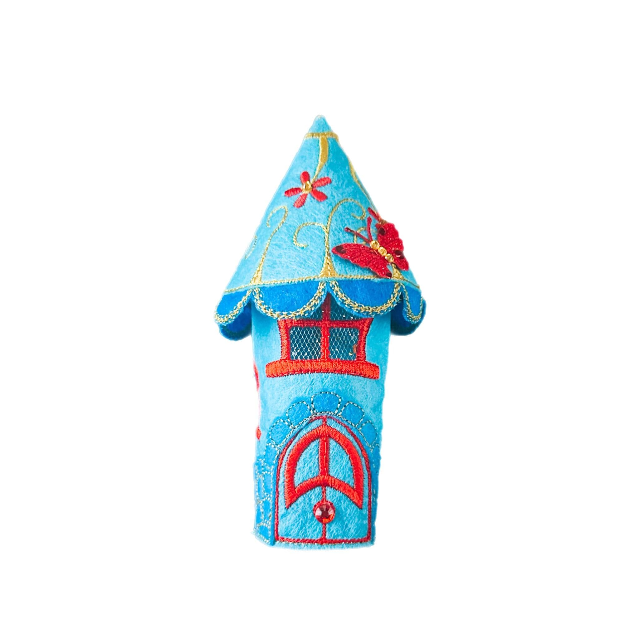 Blue Tea Light Fairy House