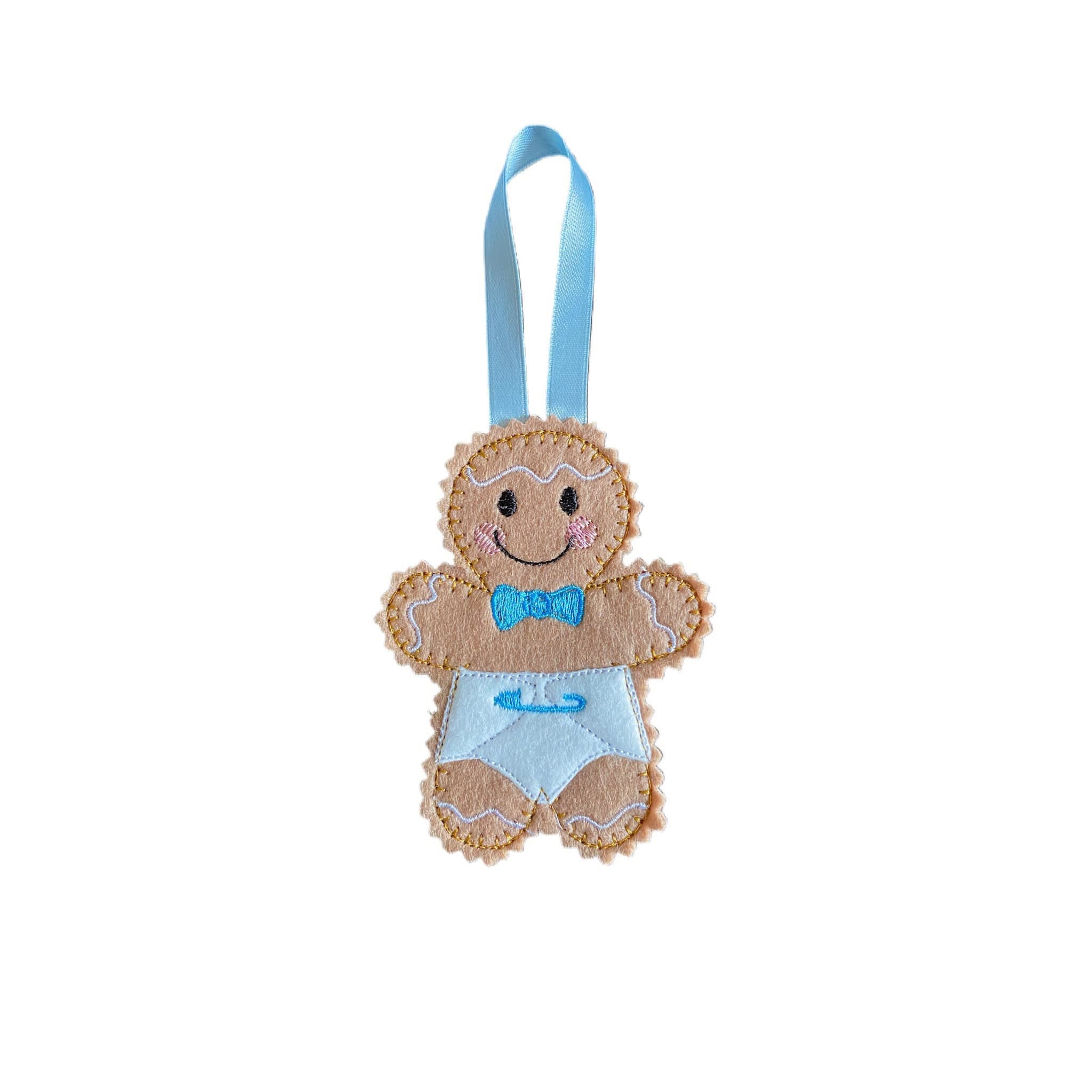Baby Boy Gingerbread Man Felt Decoration