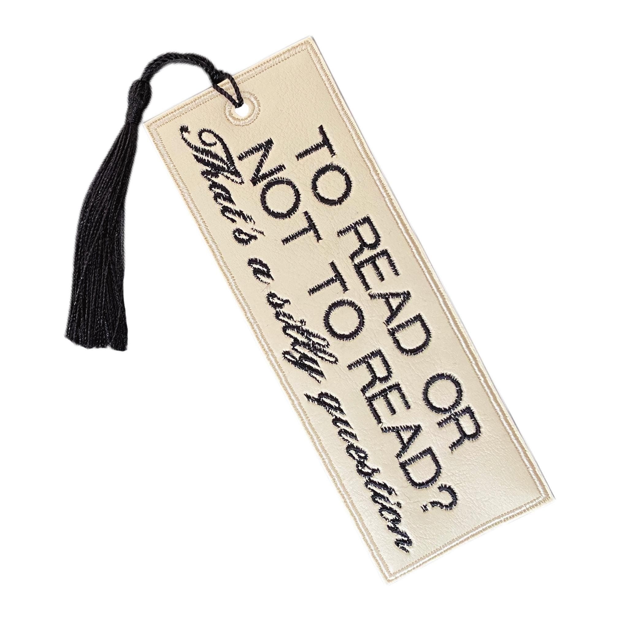 Shakespeare Bookmark: Embroidered Leatherette, Gift for Book Lovers