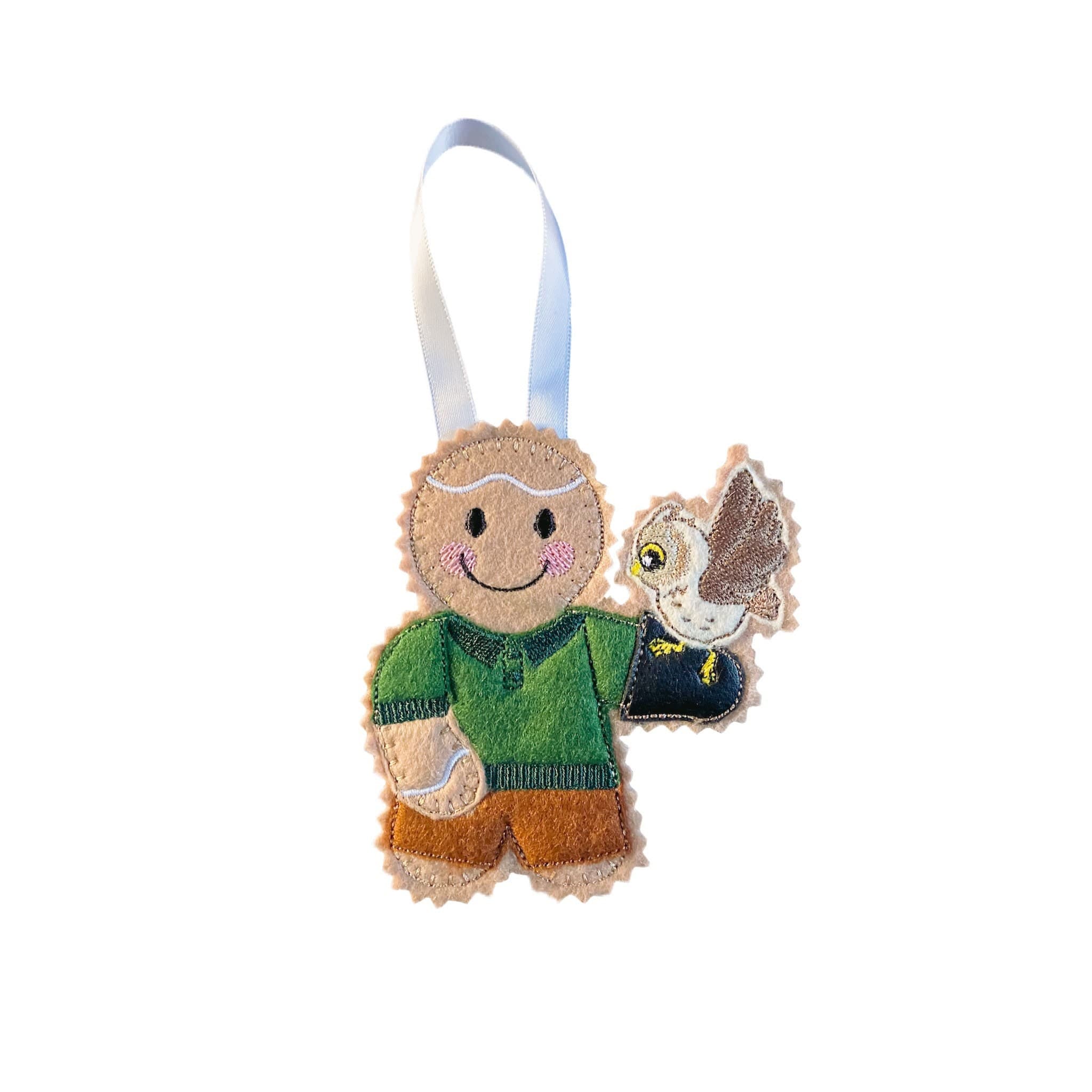 Falconer - Falconry Gingerbread Man Felt Decoration
