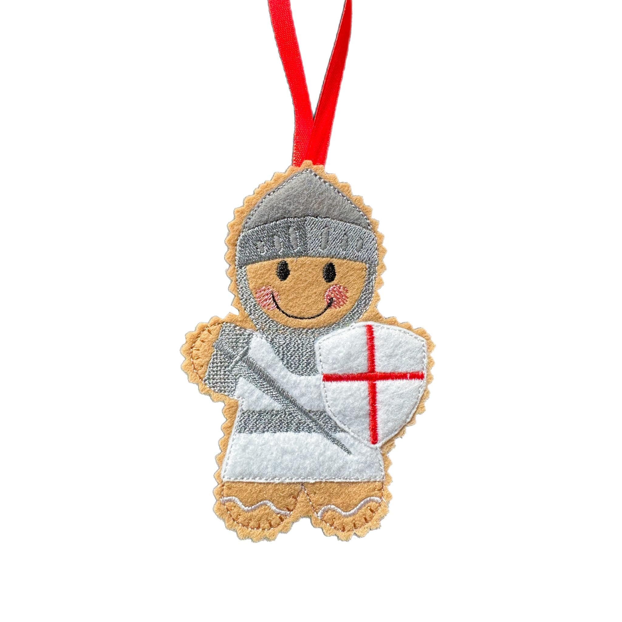 Medieval English Knight Gingerbread Felt Decoration