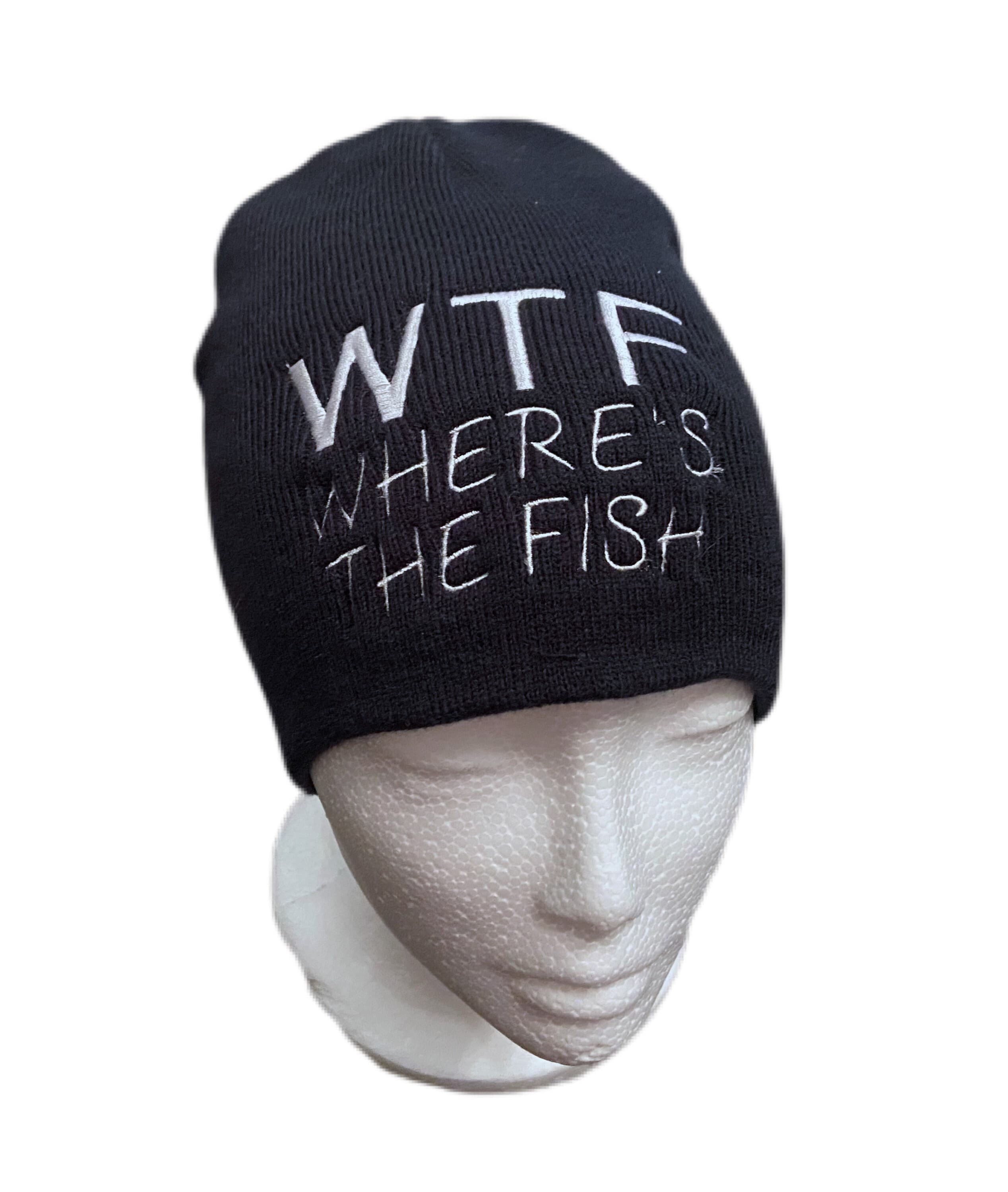 Novelty quote Wheres the fish Joke Beanie Hat
