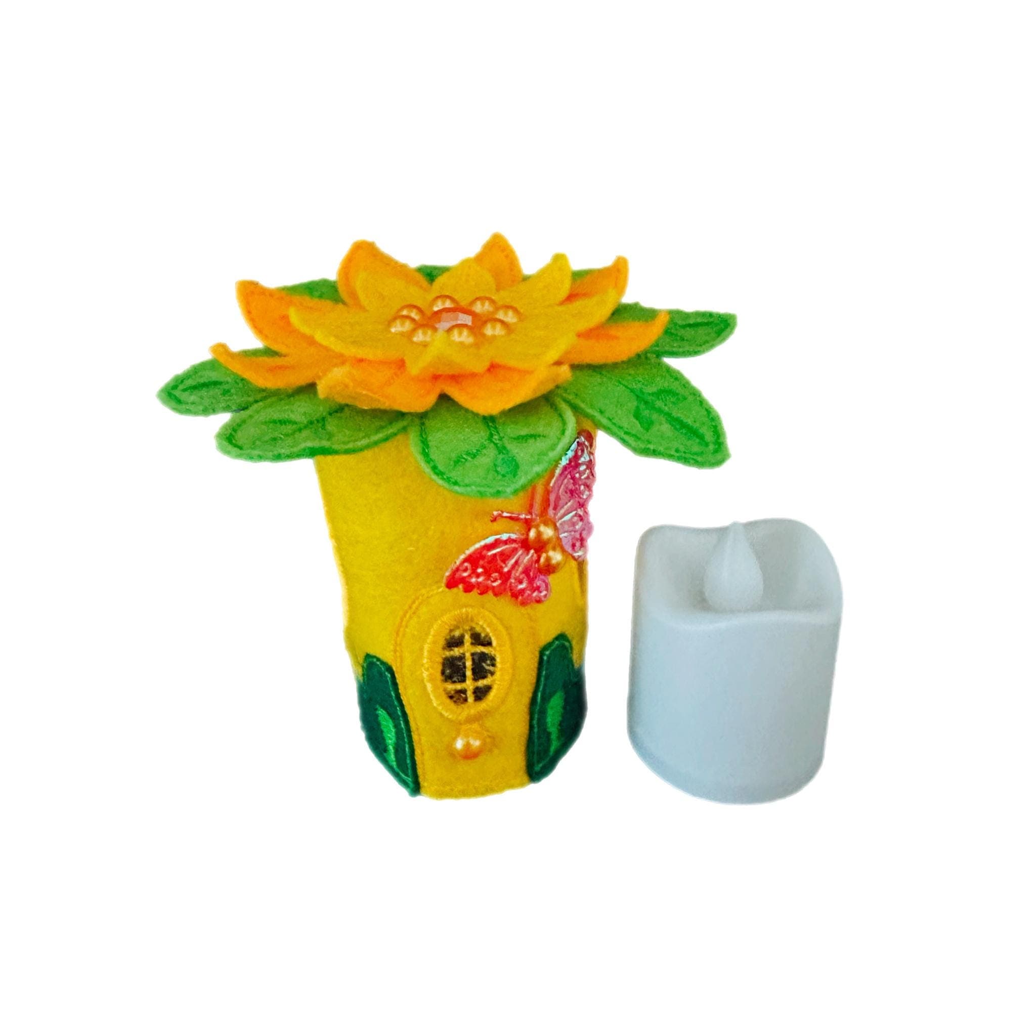 Yellow Flower Light Fairy House — image 2