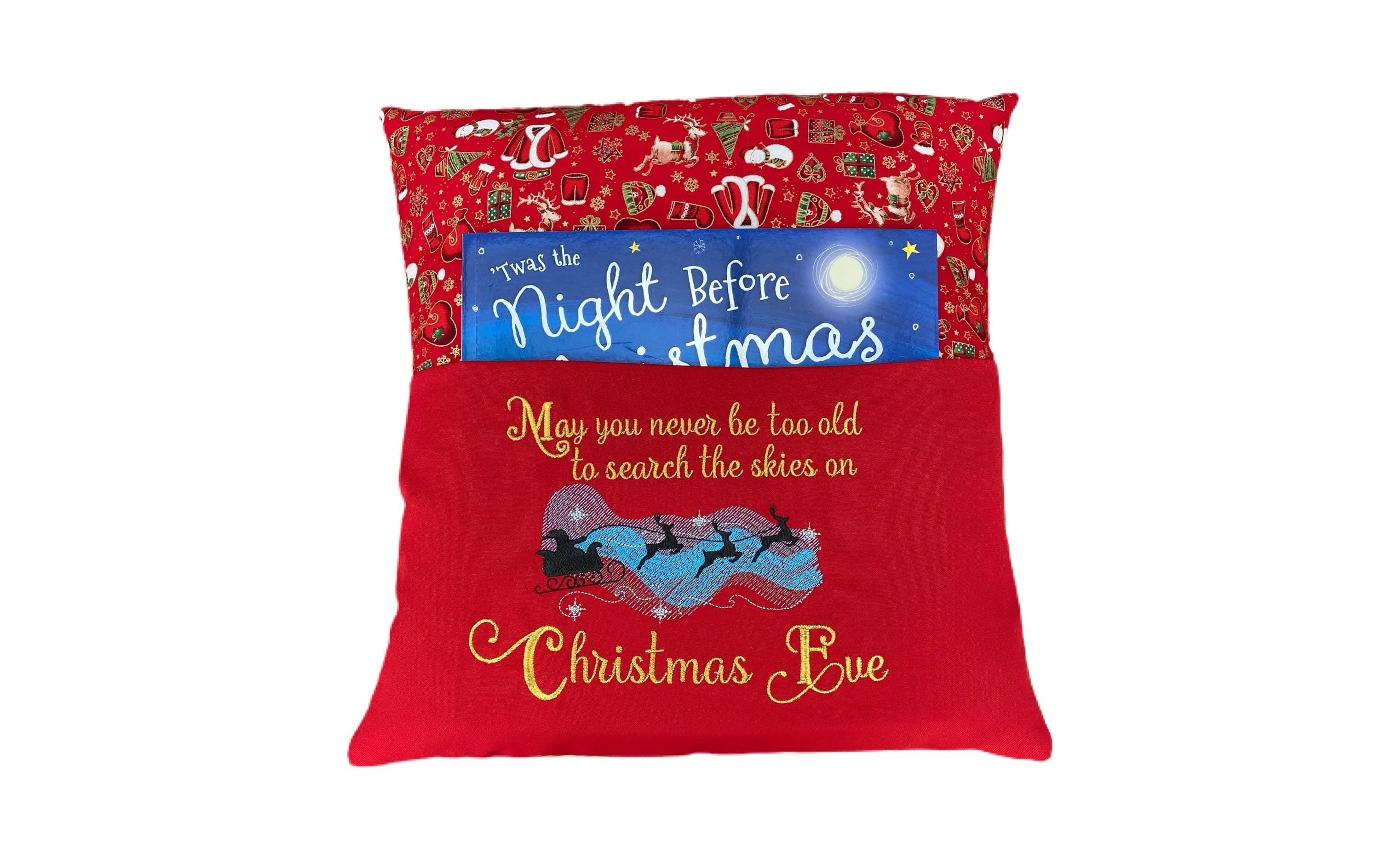 Santa Book Cushion, Christmas Eve Gift, Children's Reading Pillow — image 3