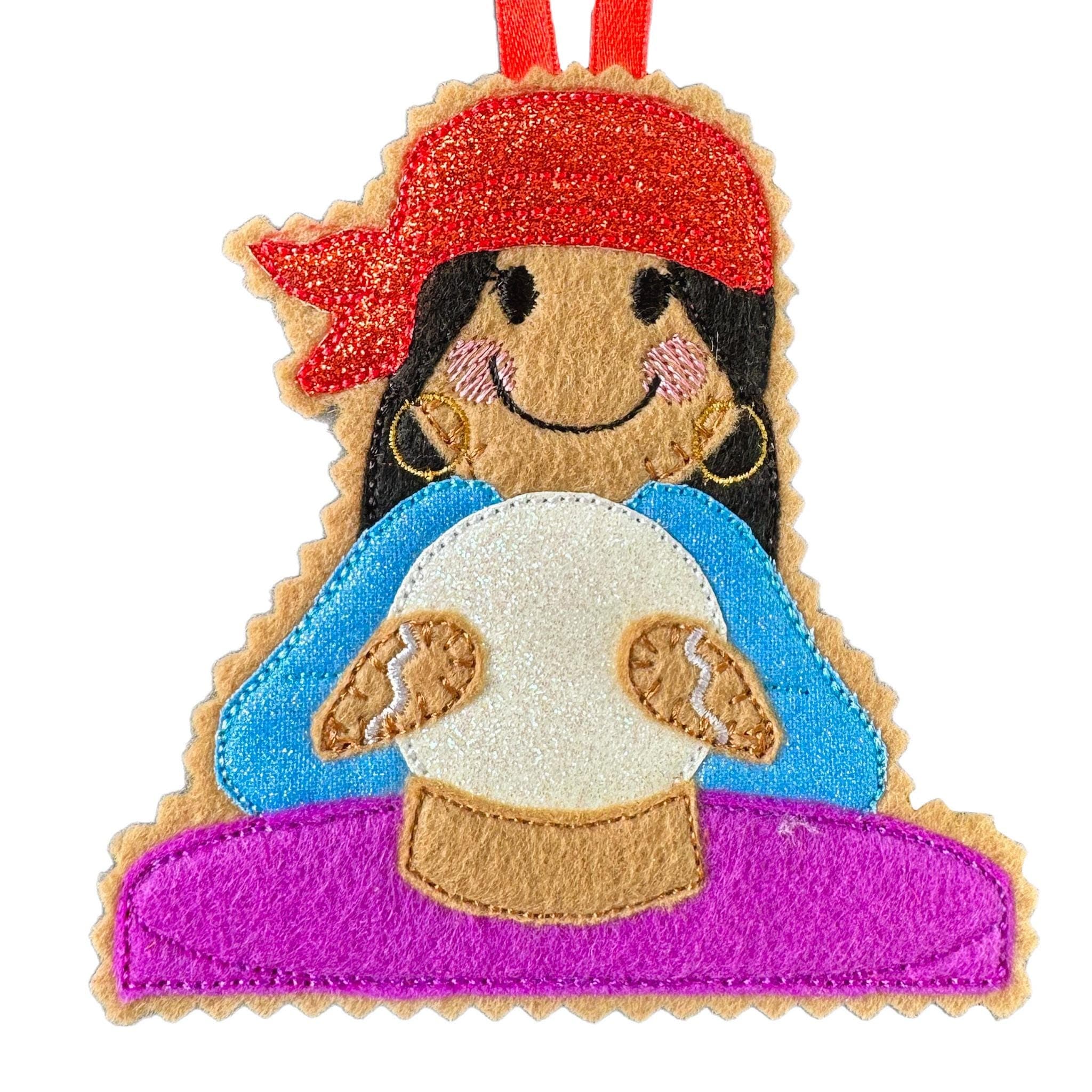 Fortune Teller Gingerbread Felt Decoration – Crystal Ball Decor — image 3