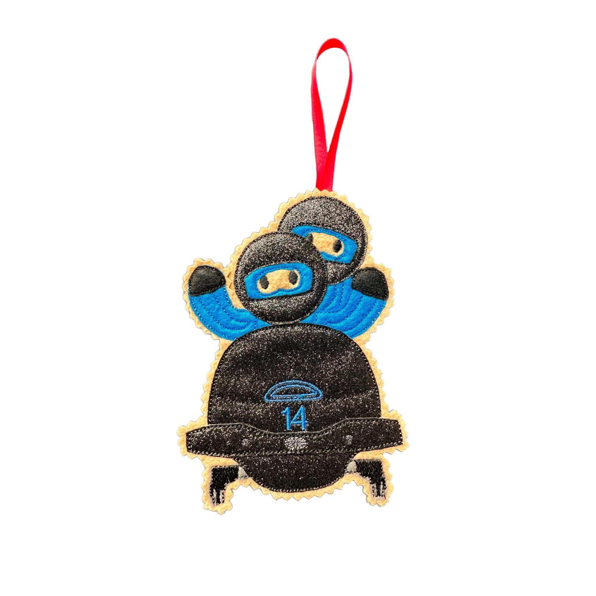 Bobsleigh Team Gingerbread Felt Decoration – Felt Winter Olympic Sports — image 2