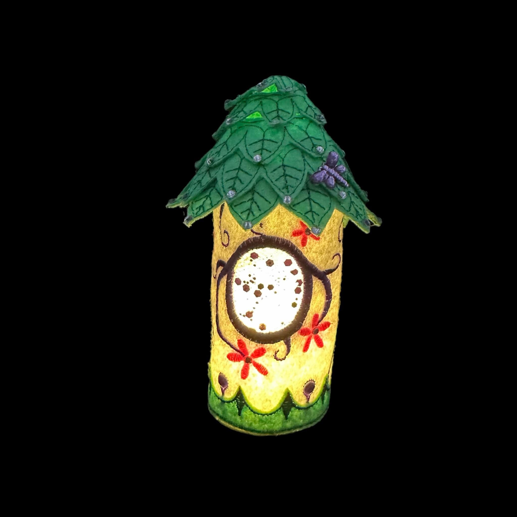 Purple and Green Tea Light Fairy House — image 3