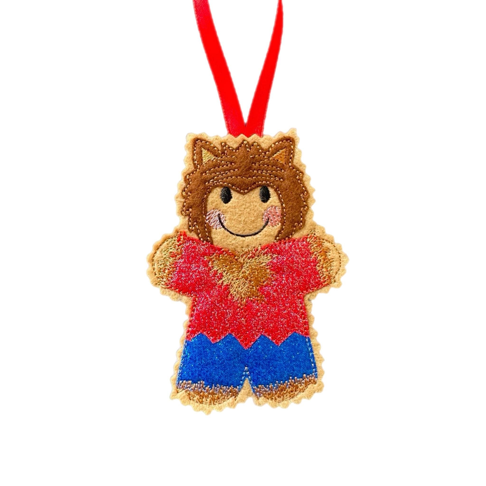 Werewolf Gingerbread Decoration – Felt Halloween Ornament