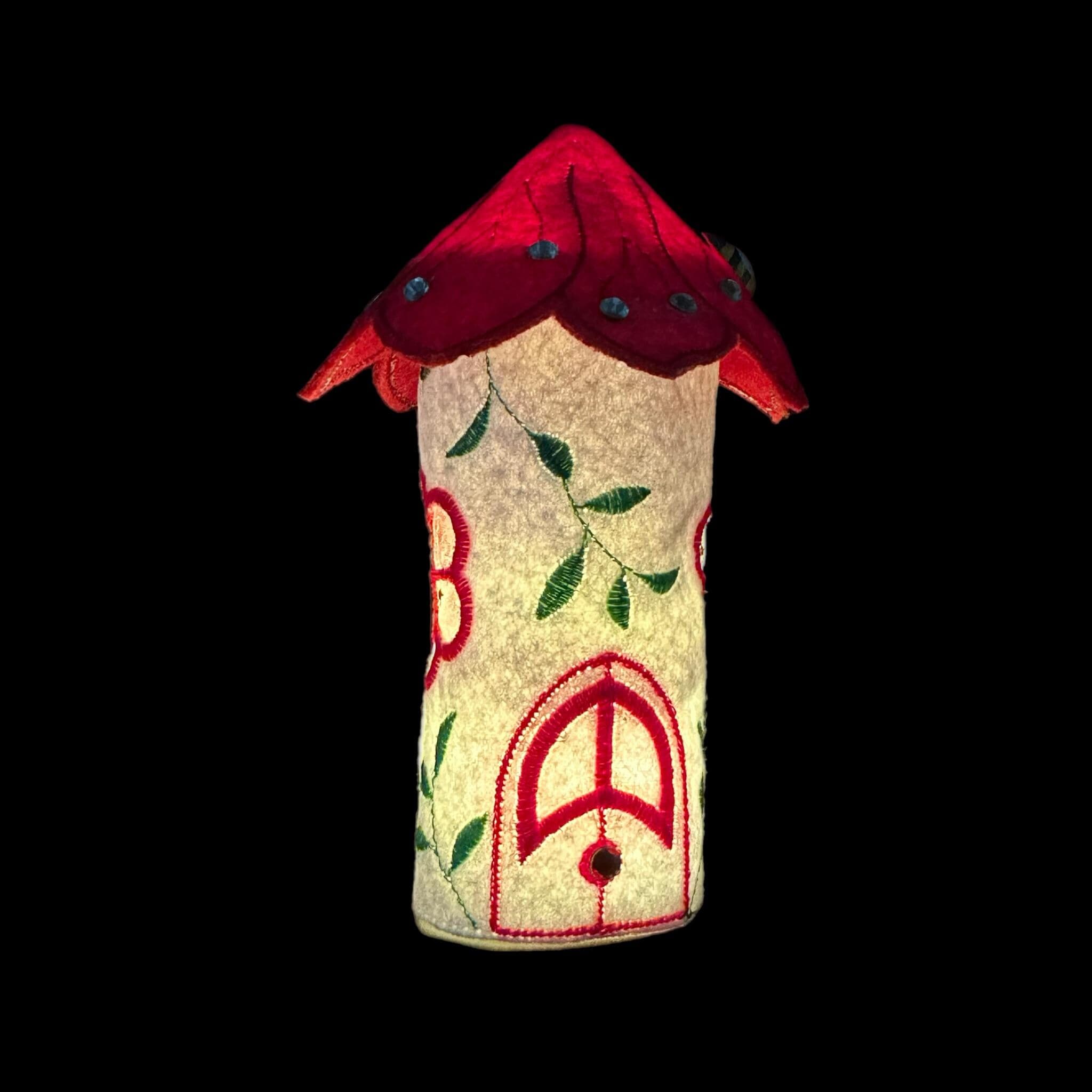 Red Petal Flower Light Fairy House — image 5